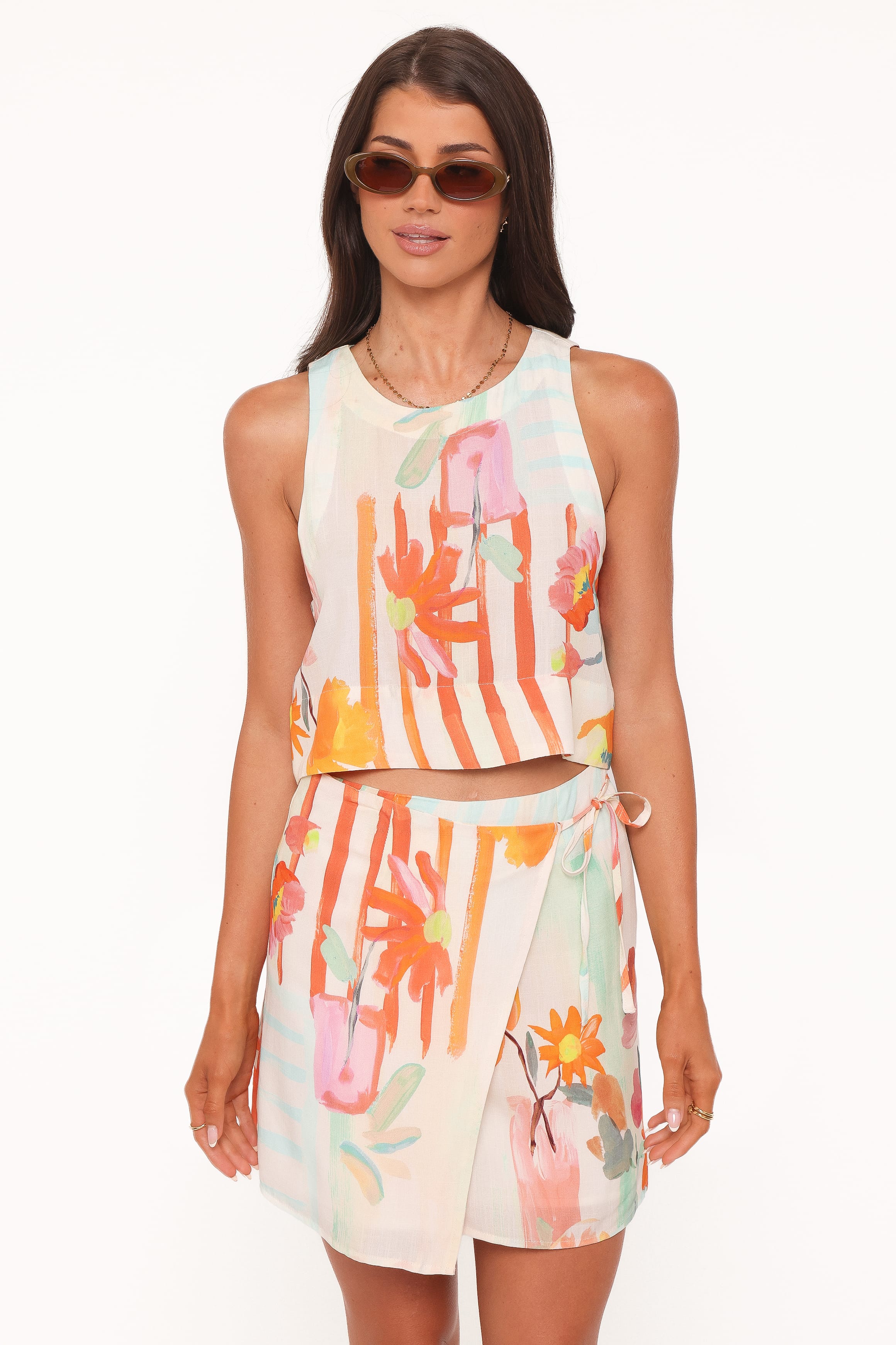 Siena Wrap Skirt - Blue Alfresco Floral