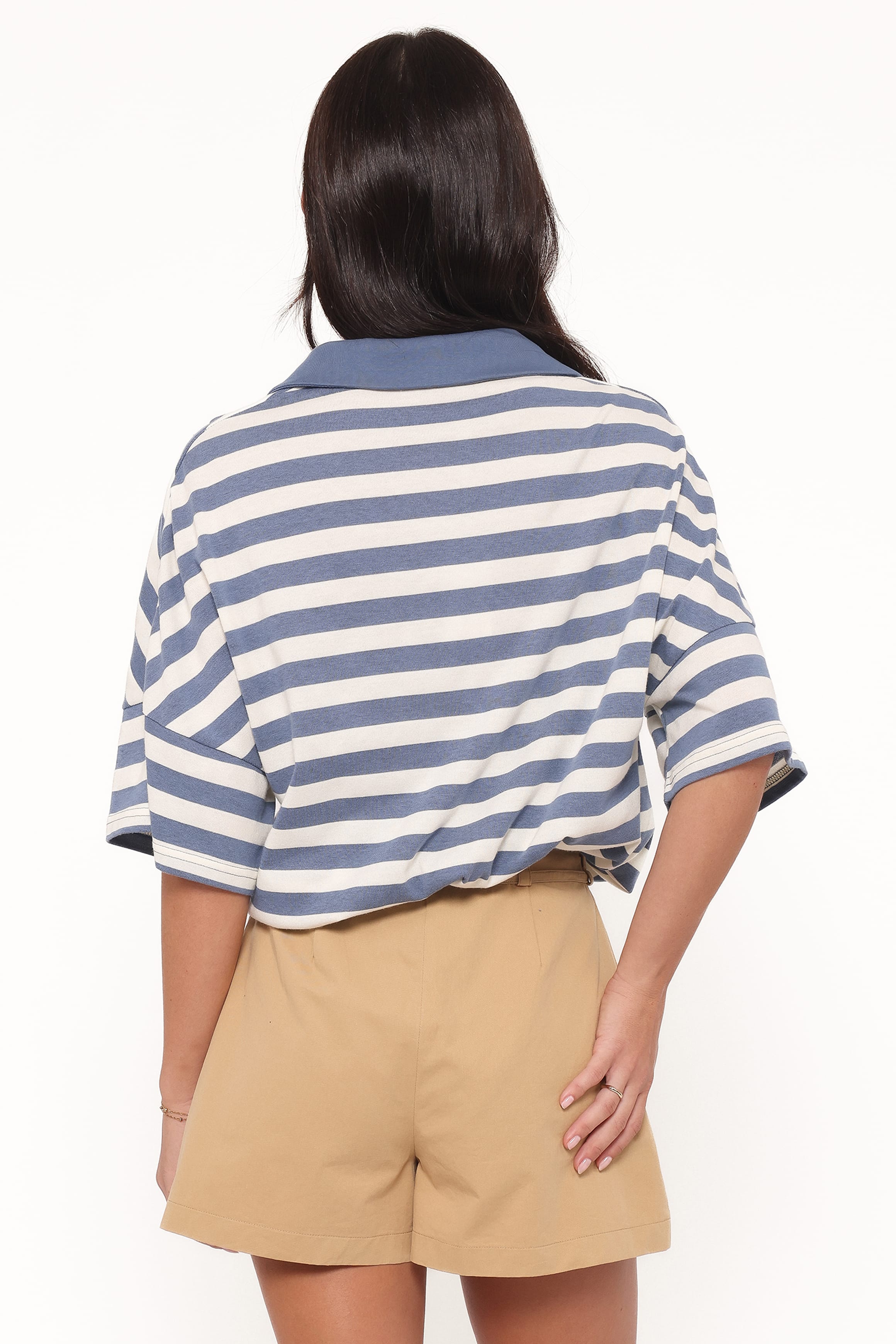 Winona Pleated Front Tailored Long Short - Taupe