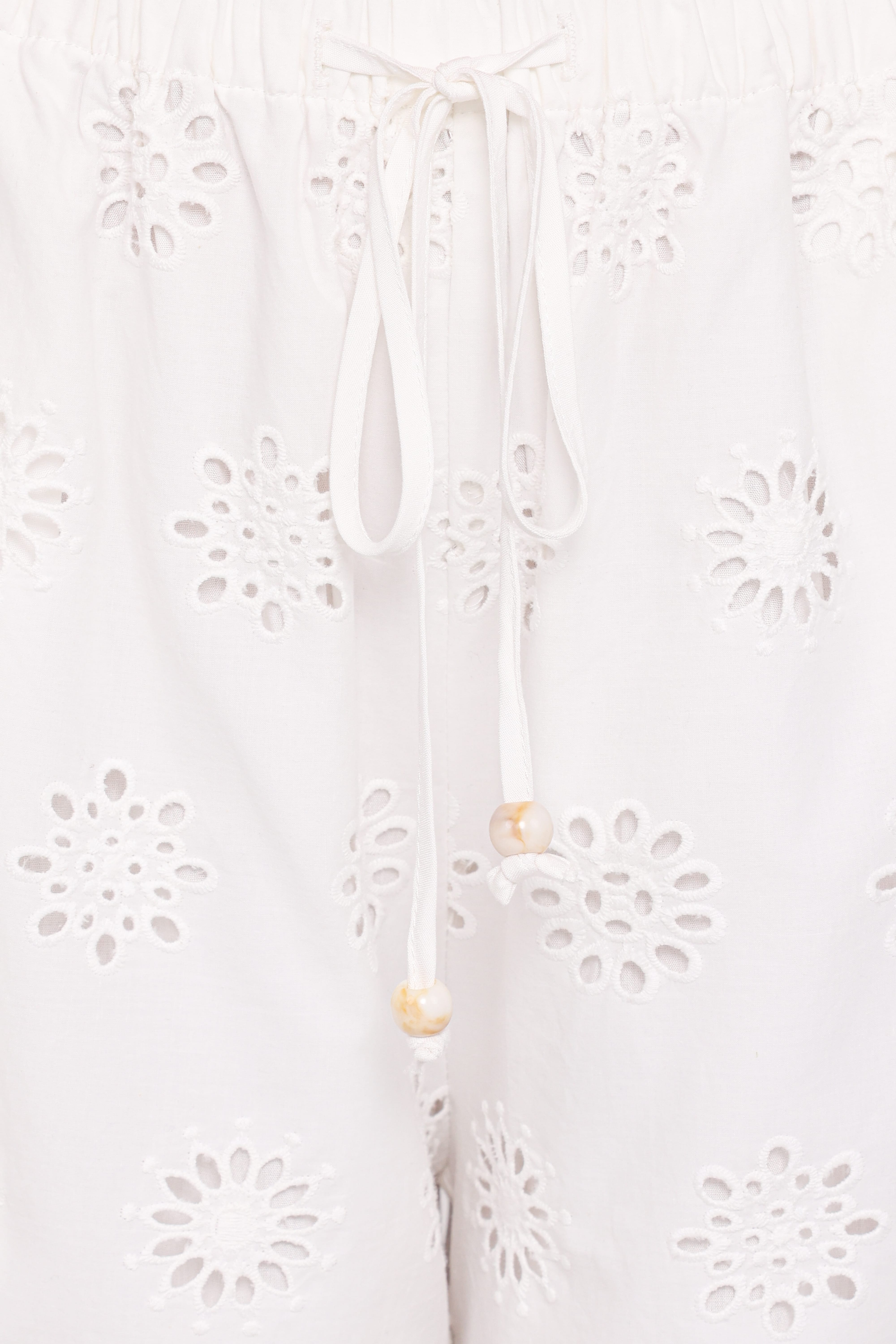 Wren Pant - White Broderie