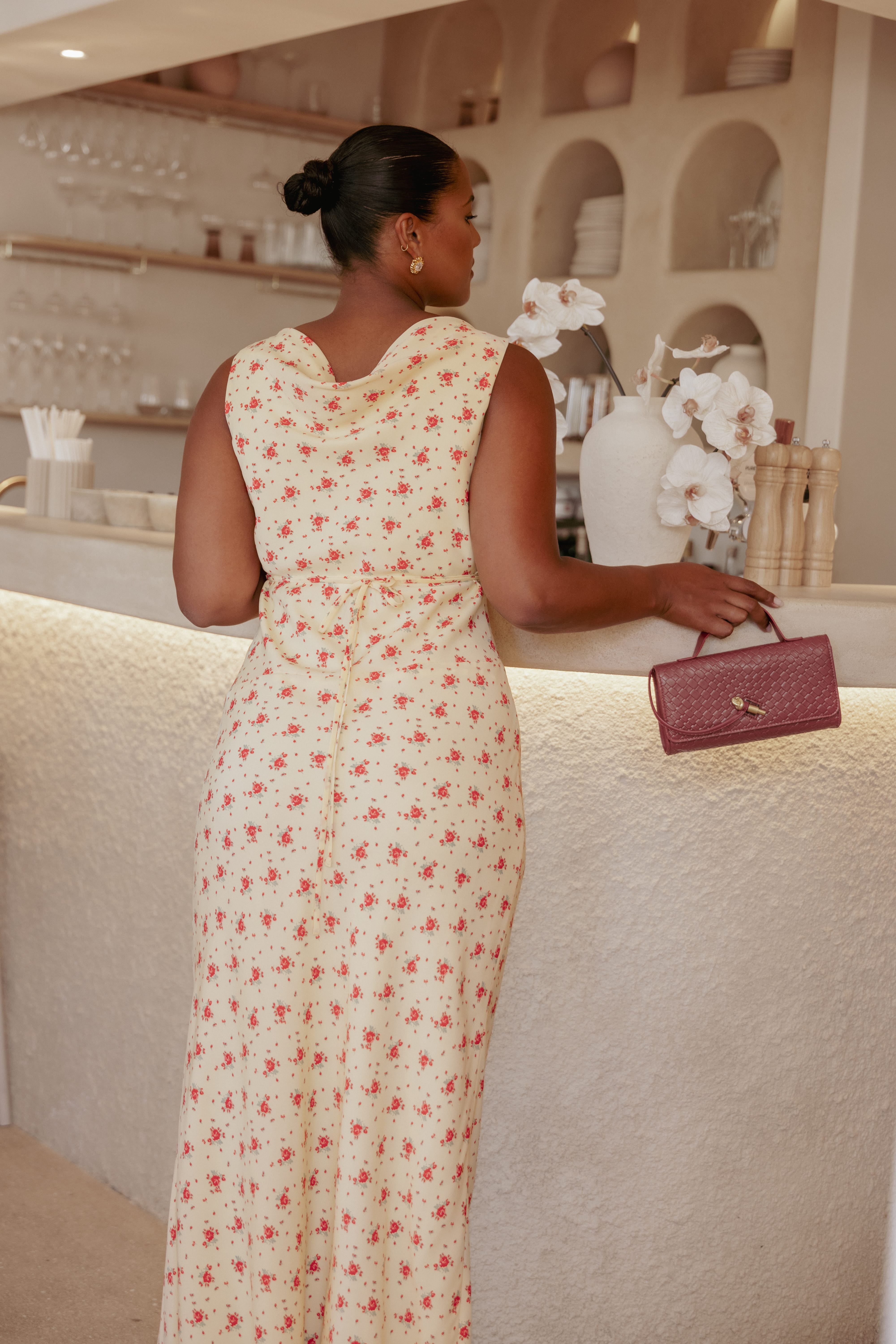 Alima Sleeveless Maxi Dress - Yellow Floral