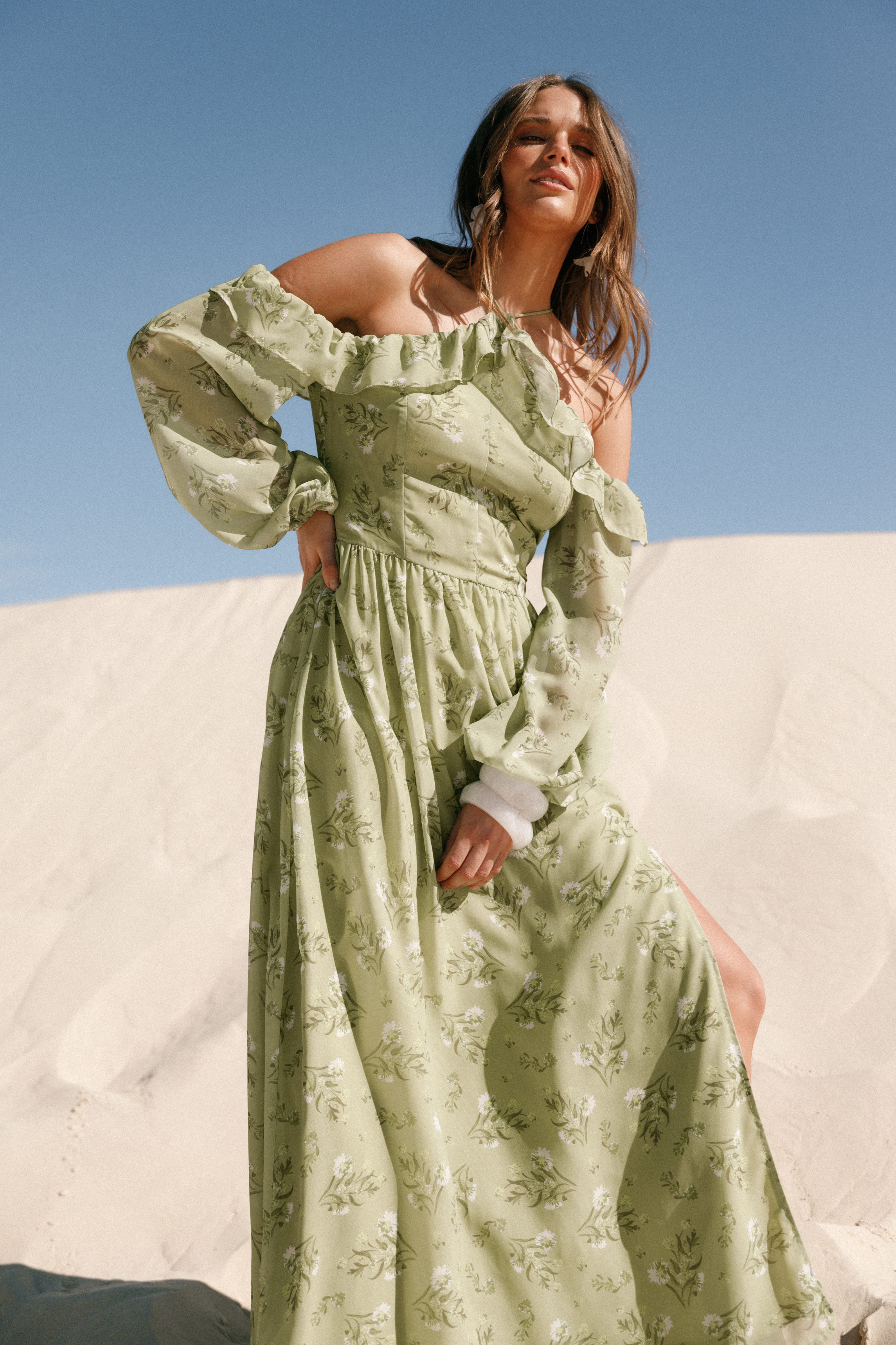 Alina Maxi Dress - Sage Botanica