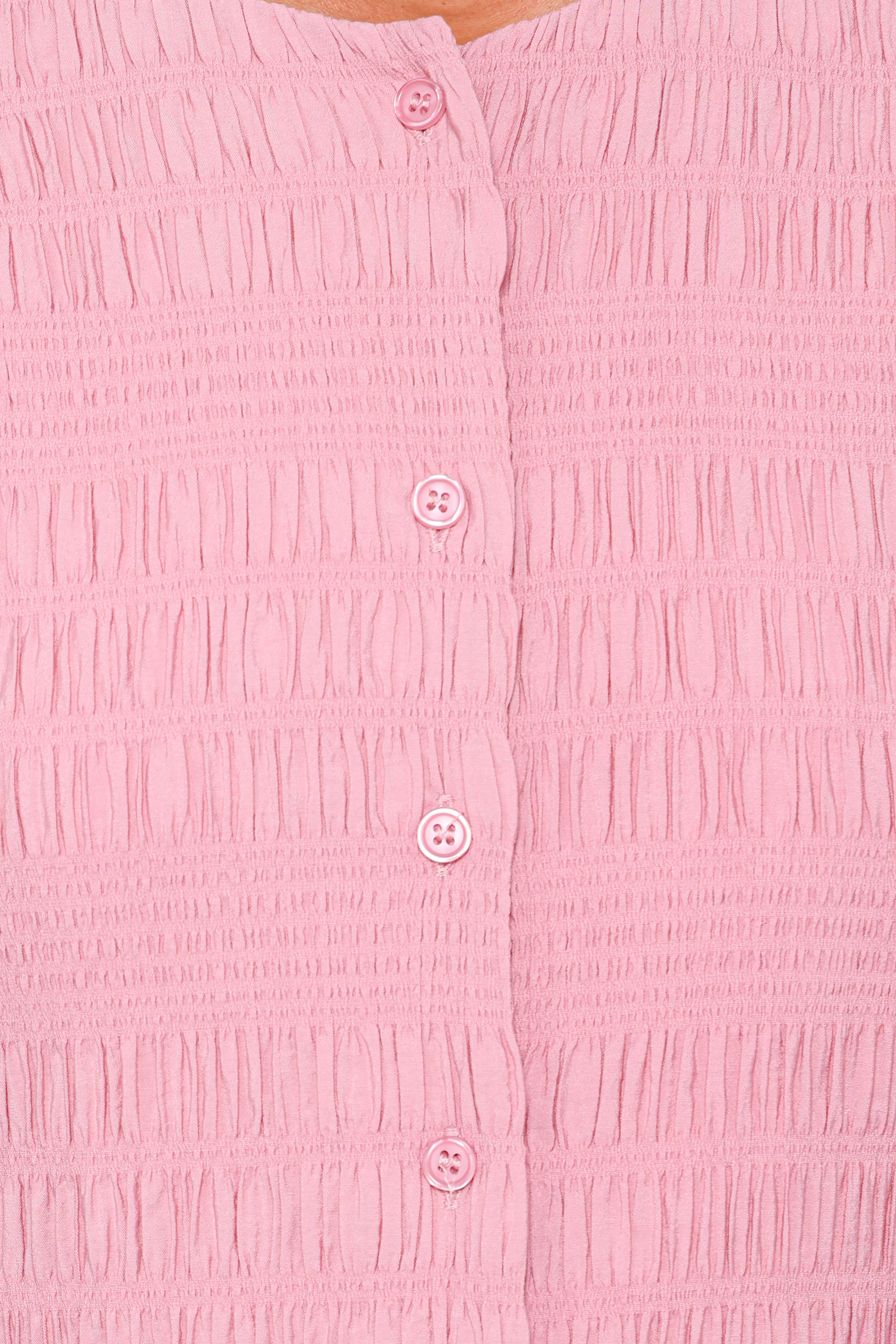 Amaya Long Sleeve Mini Dress - Pink