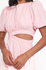 Aminah Puff Sleeve Dress - Pink