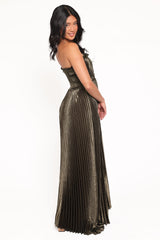 Angelique Strapless Maxi Dress - Olive