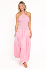 Aradia Halter Maxi Dress - Pink