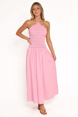 Aradia Halter Maxi Dress - Pink