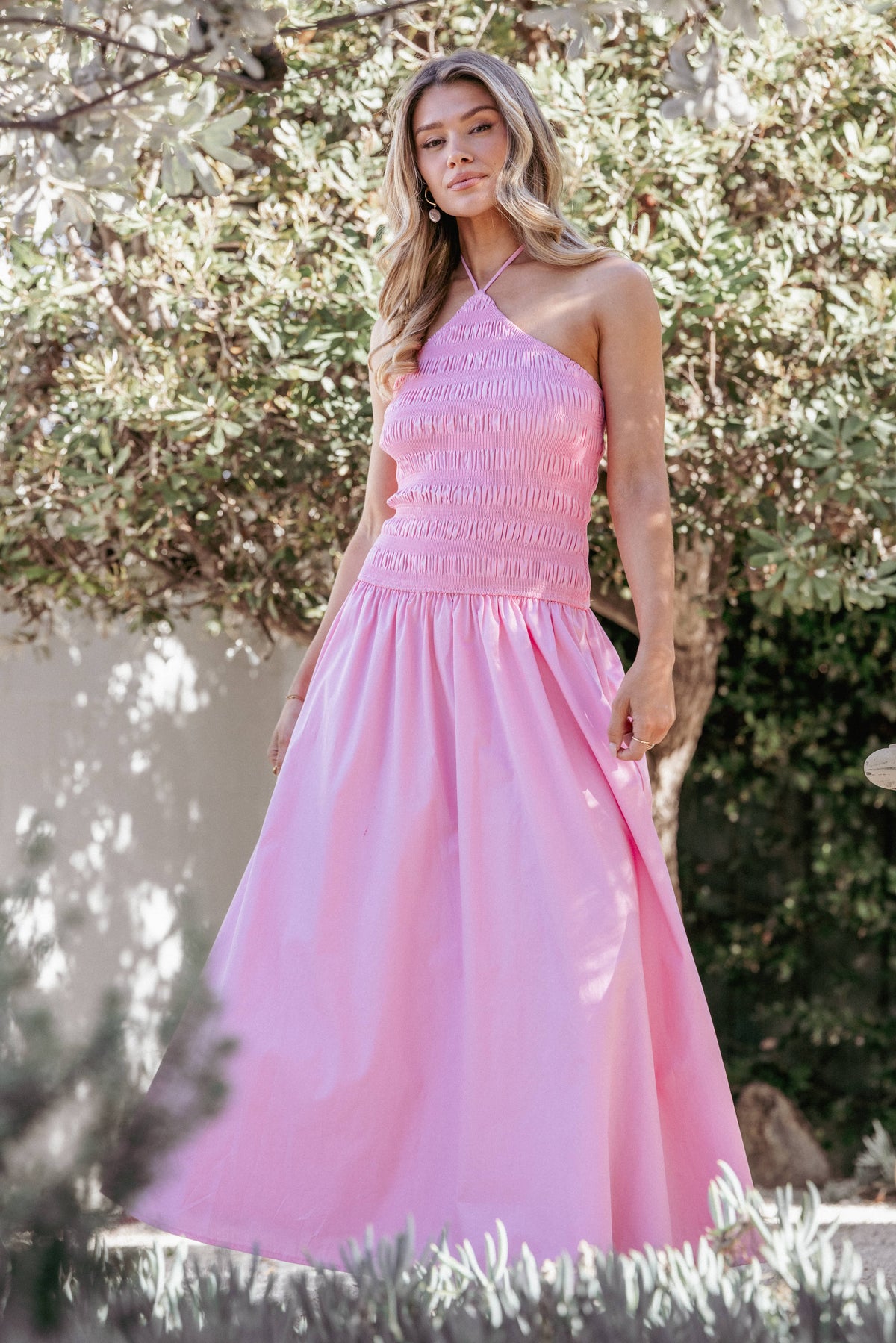 Aradia Halter Maxi Dress - Pink
