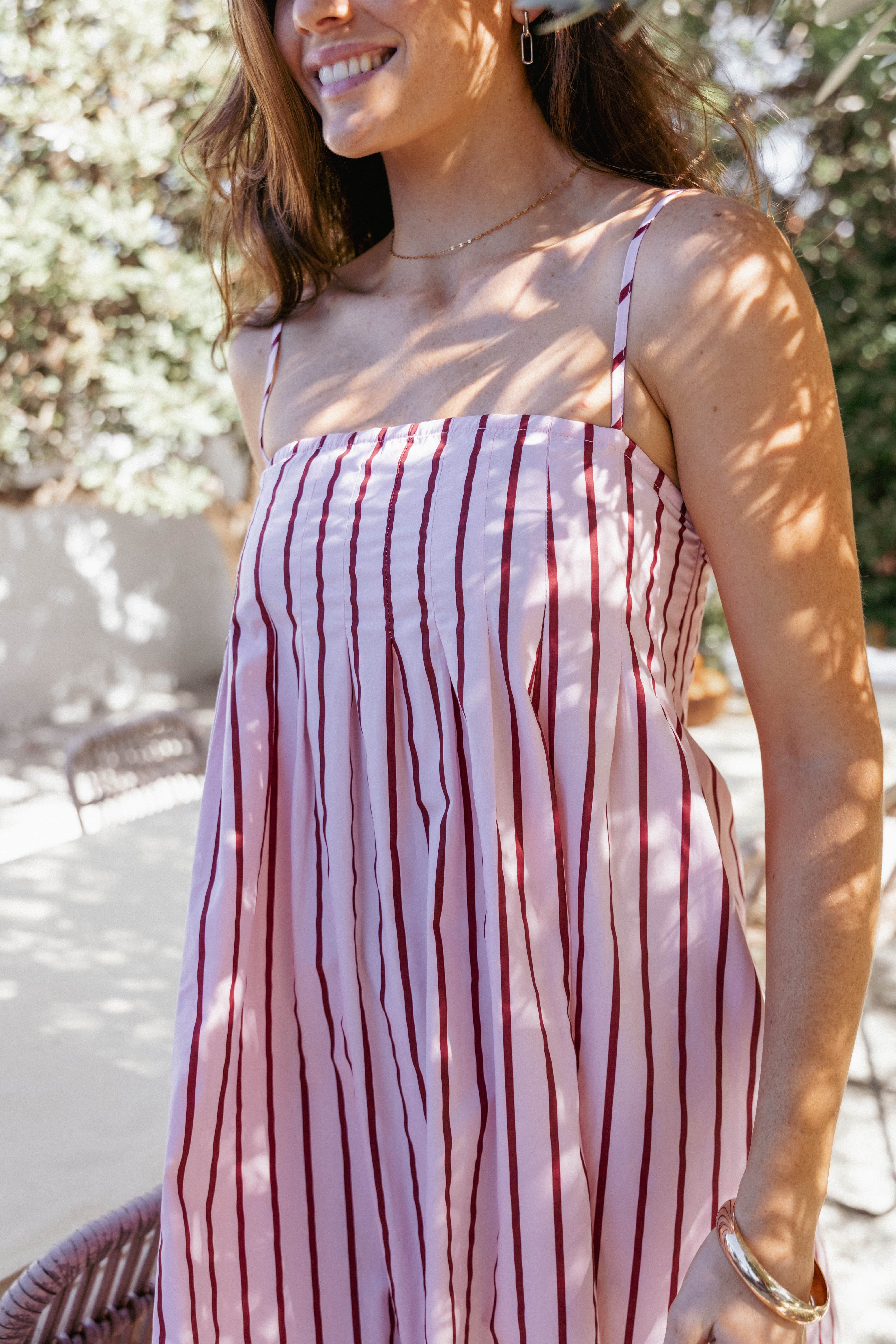 Arletta Maxi Dress - Pink Stripe