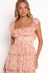 Belle Maxi Dress - Pink Floral