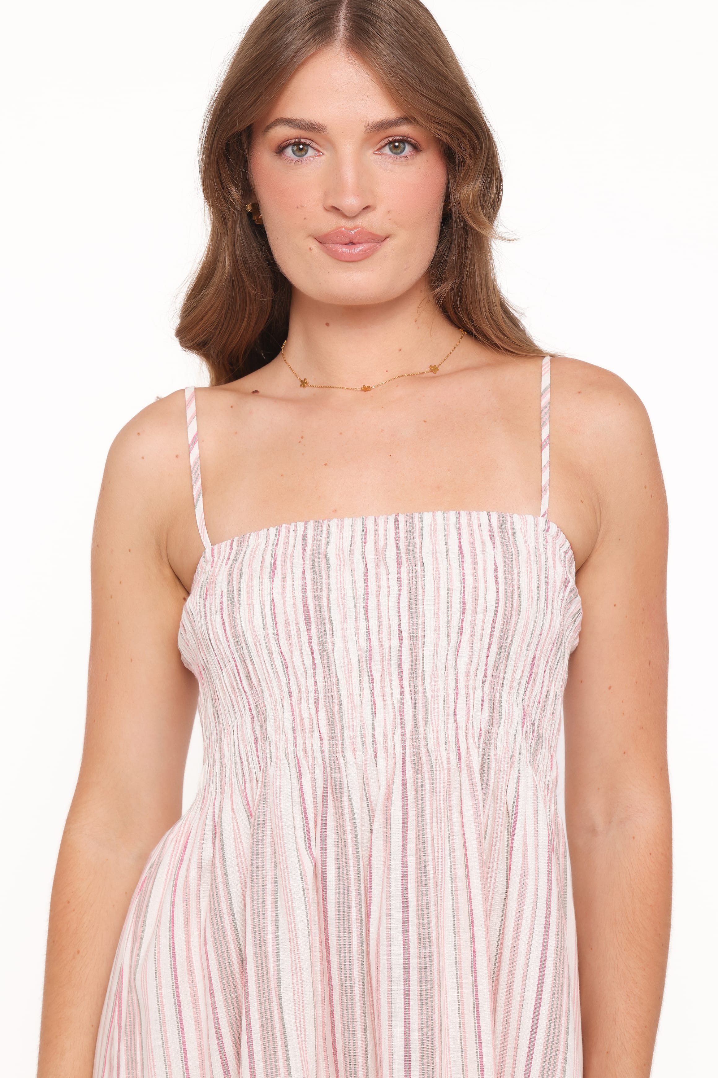 Bindy Maxi Dress - Pink Stripe