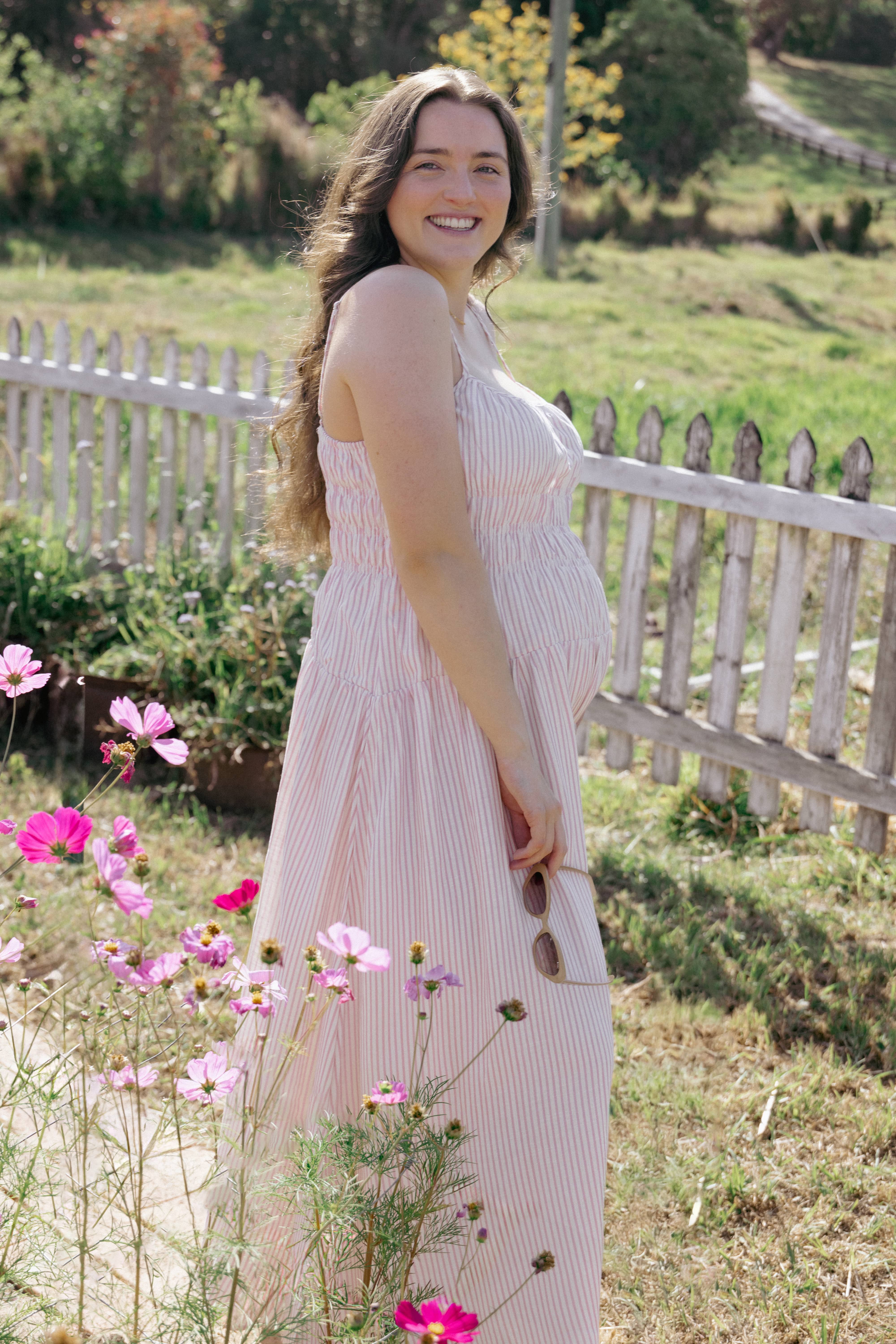 Brittany Maxi Dress - Pink Stripe
