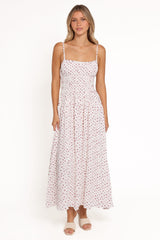 Brittany Maxi Dress - Red Floral