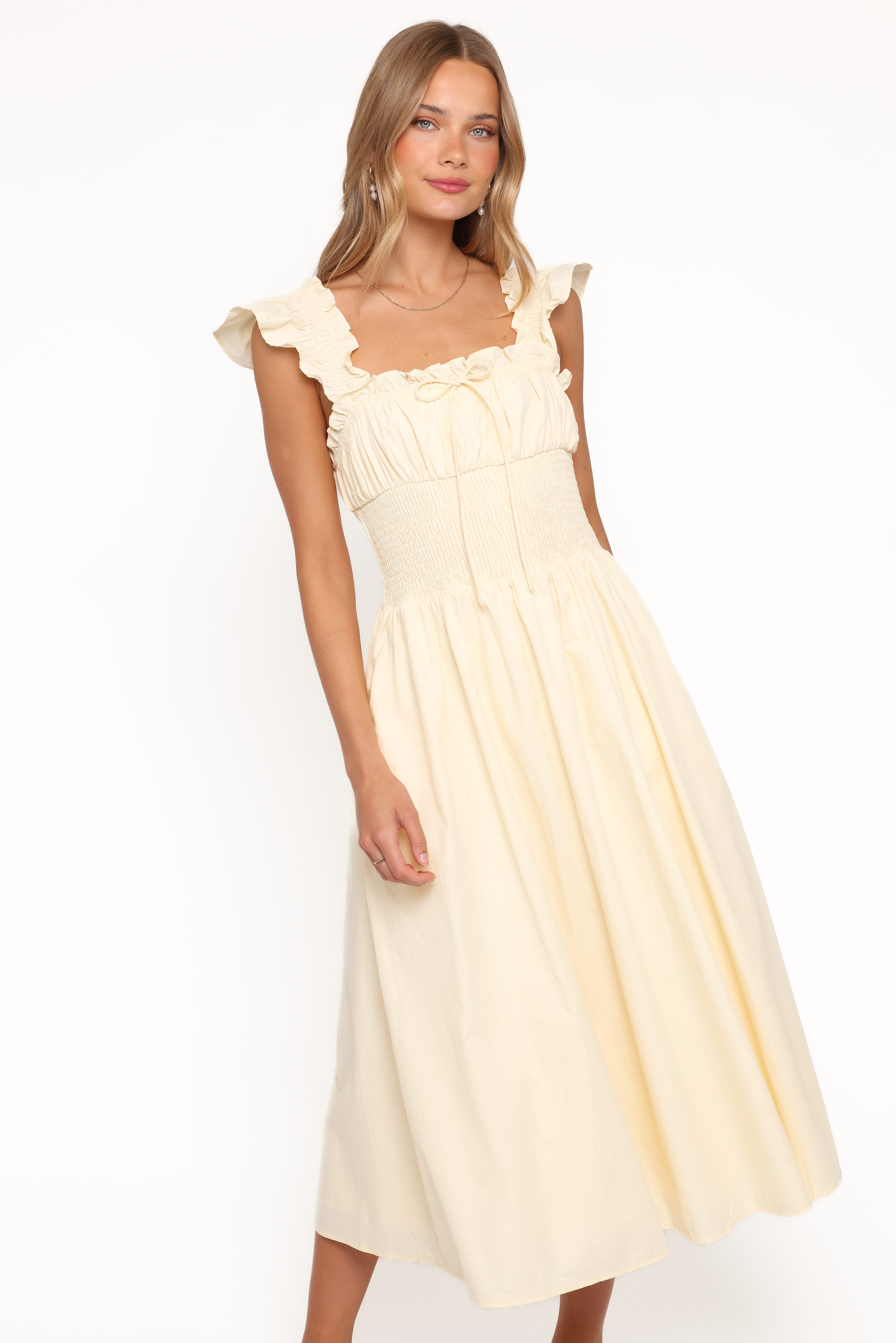 Bronte Midi Dress - Butter Yellow