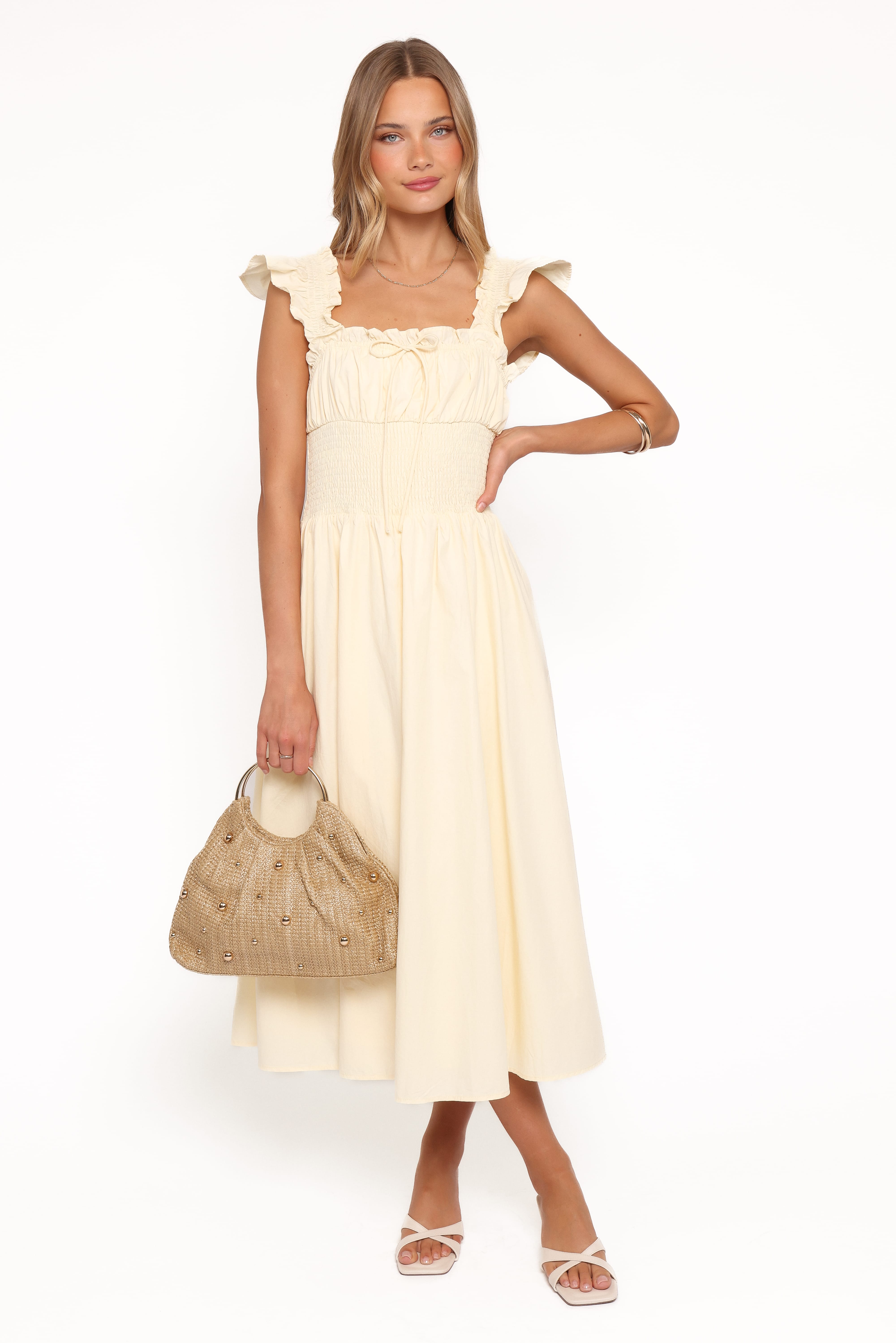Bronte Midi Dress - Butter Yellow