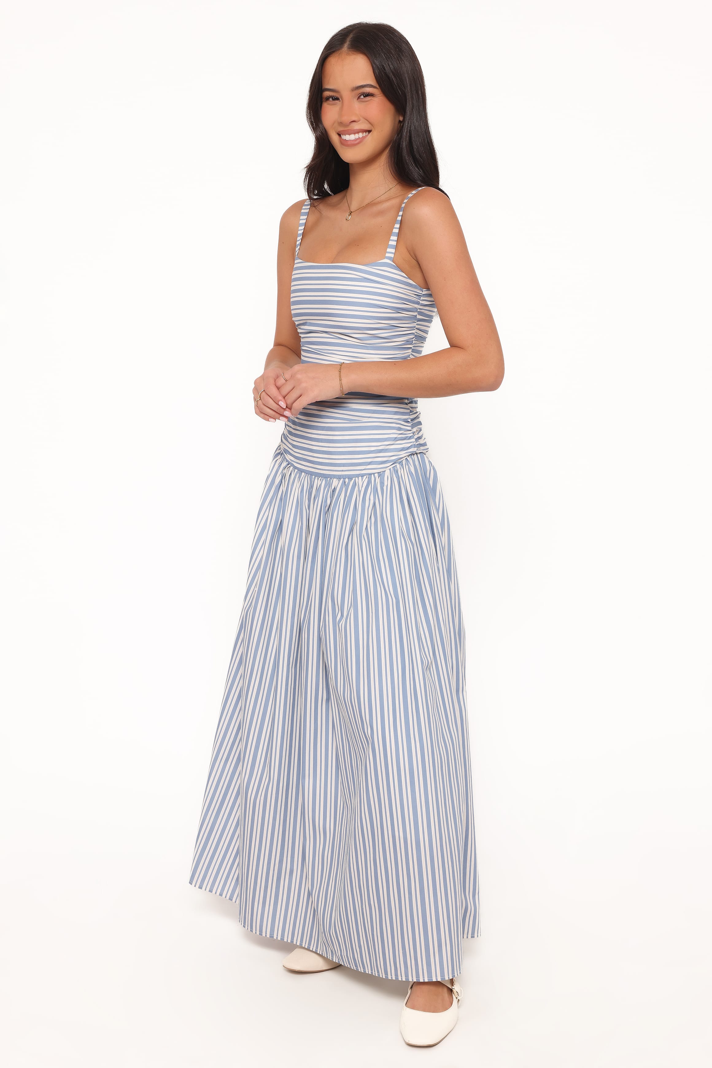 Carlisle Maxi Dress - Blue Stripe