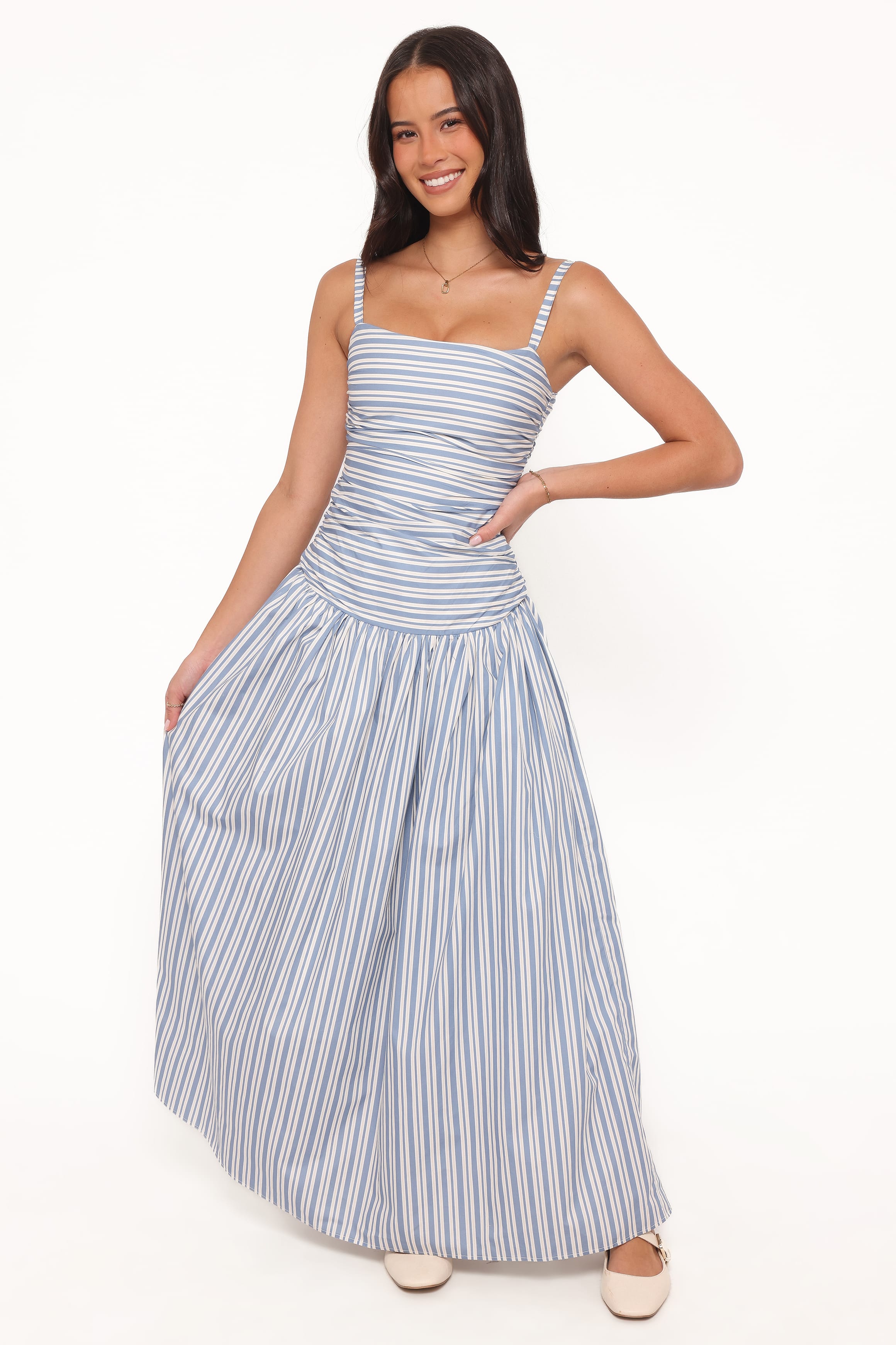 Carlisle Maxi Dress - Blue Stripe