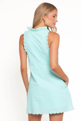 Cassandra Ruffle Mini Dress - Aqua