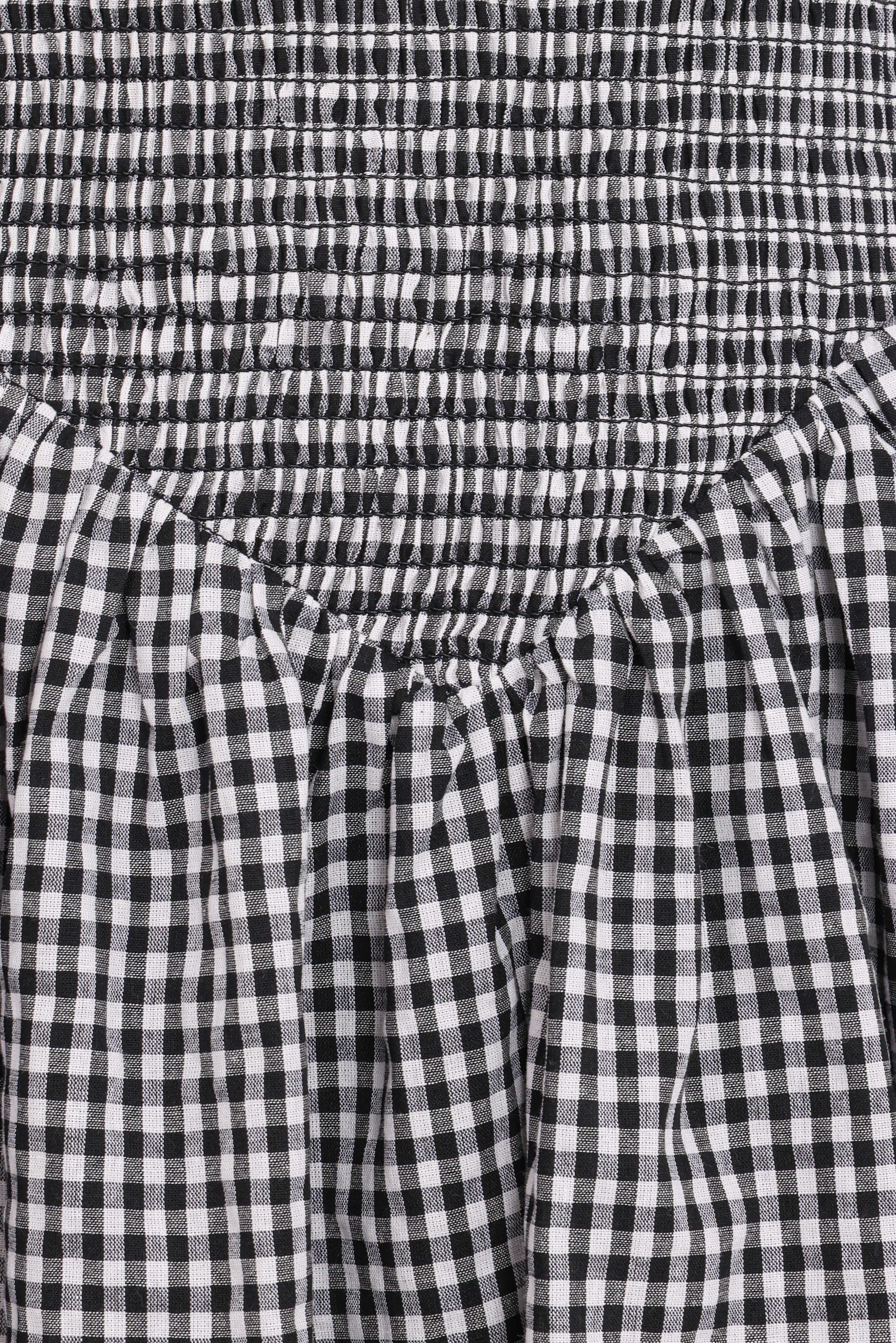 Celine Mini Dress - Black Gingham