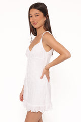 Cherish Eyelet Mini Dress - White