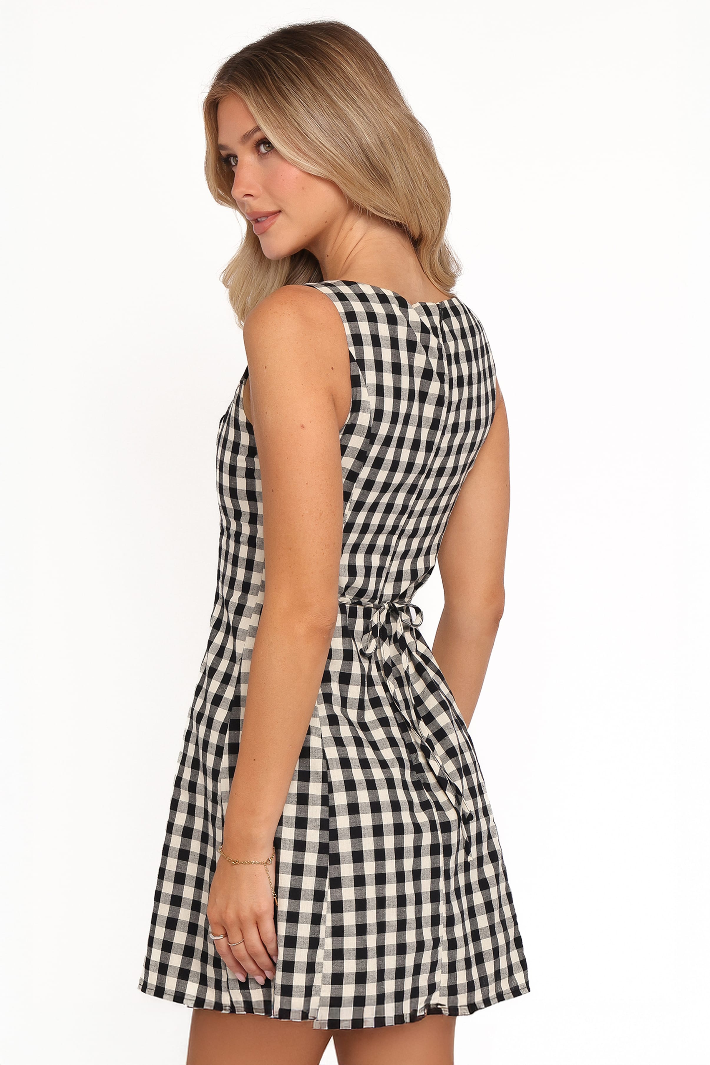 Circe Mini Dress - Black Gingham