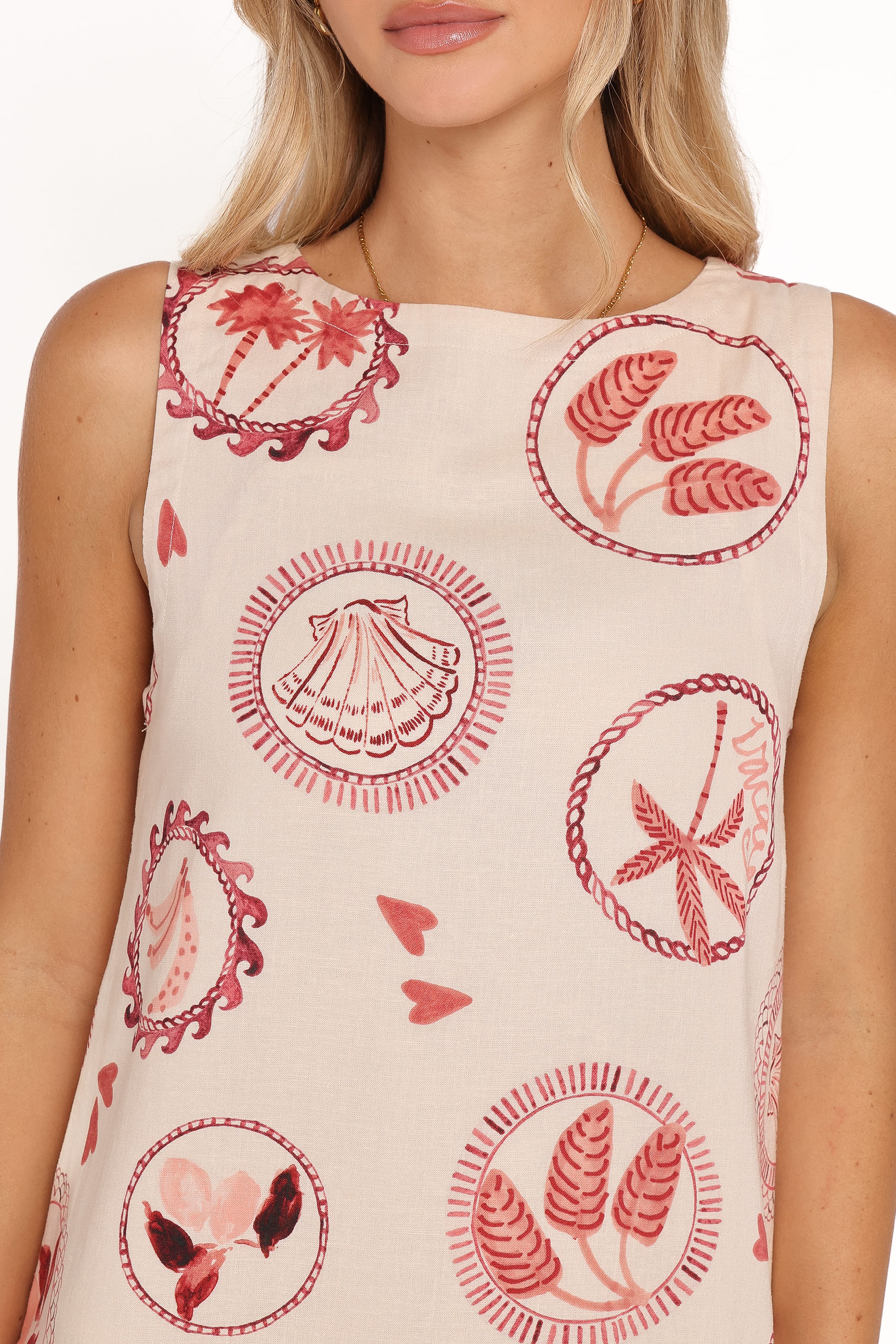 Cliona Shift Mini Dress - Vacay Print