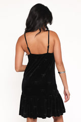 Eileen Mini Dress - Black Velvet