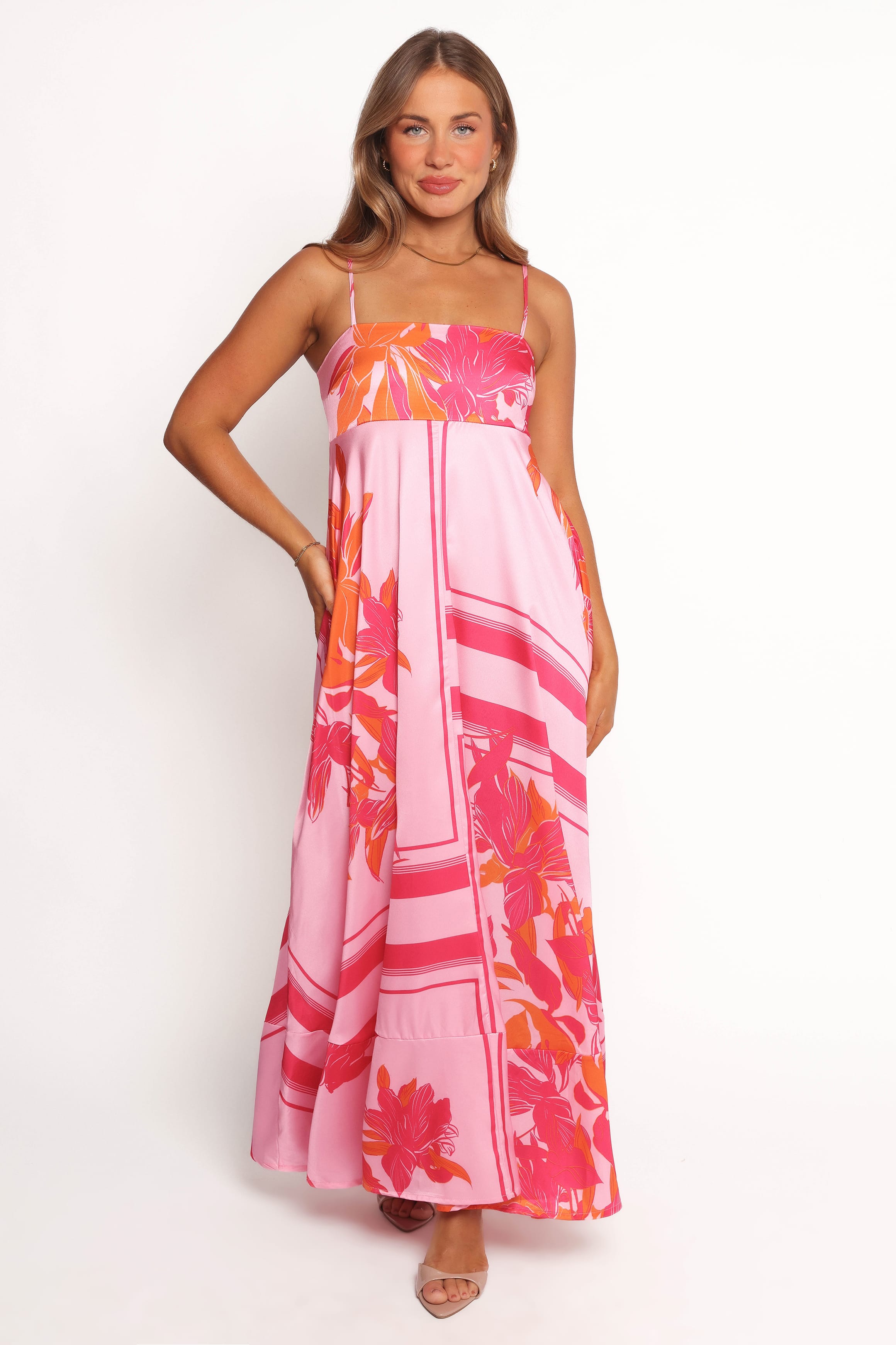 Elanor Maxi Dress - Pink/Orange
