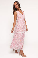 Eleanora Midi Dress - Pink Floral