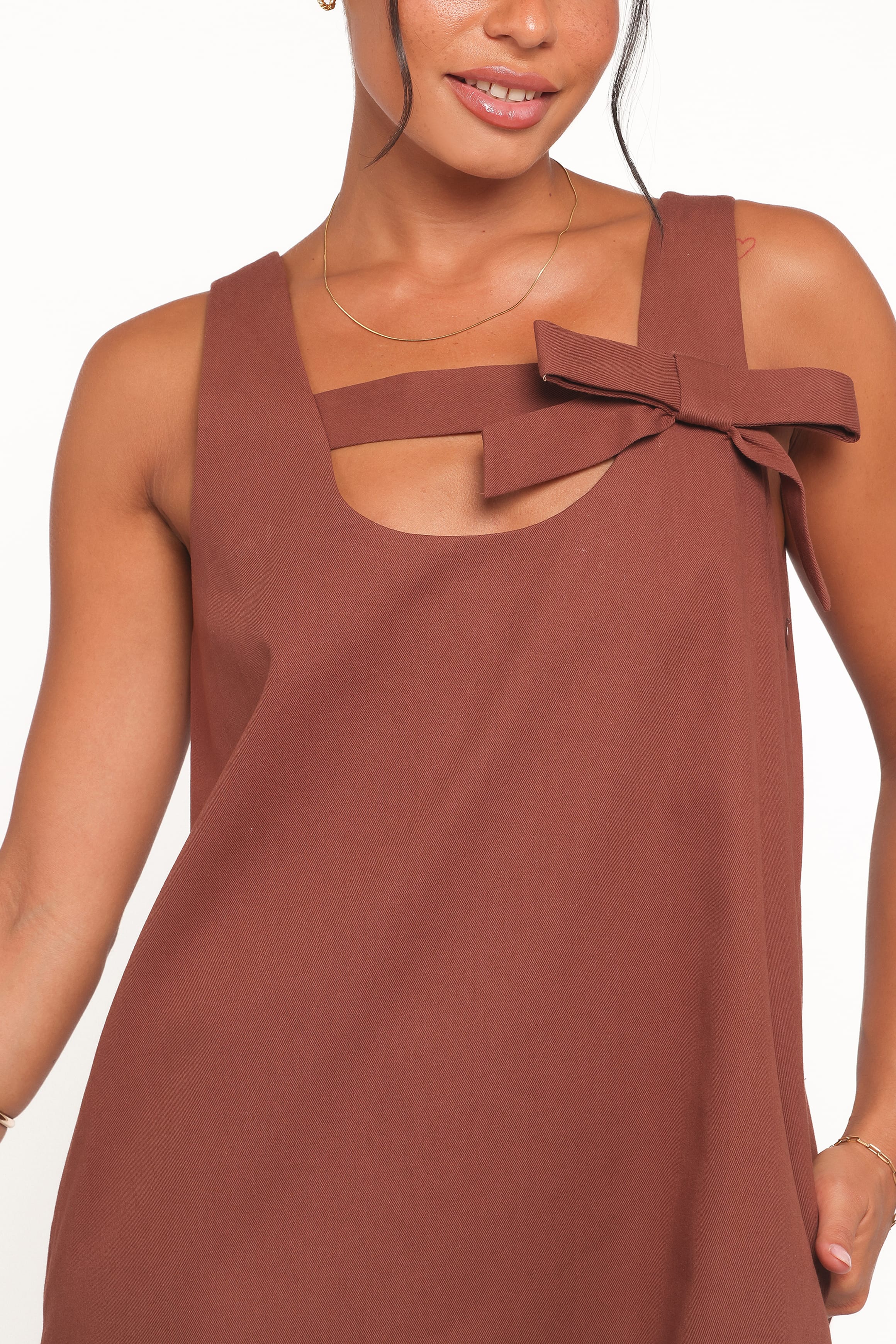 Elyria Mini Dress - Brown