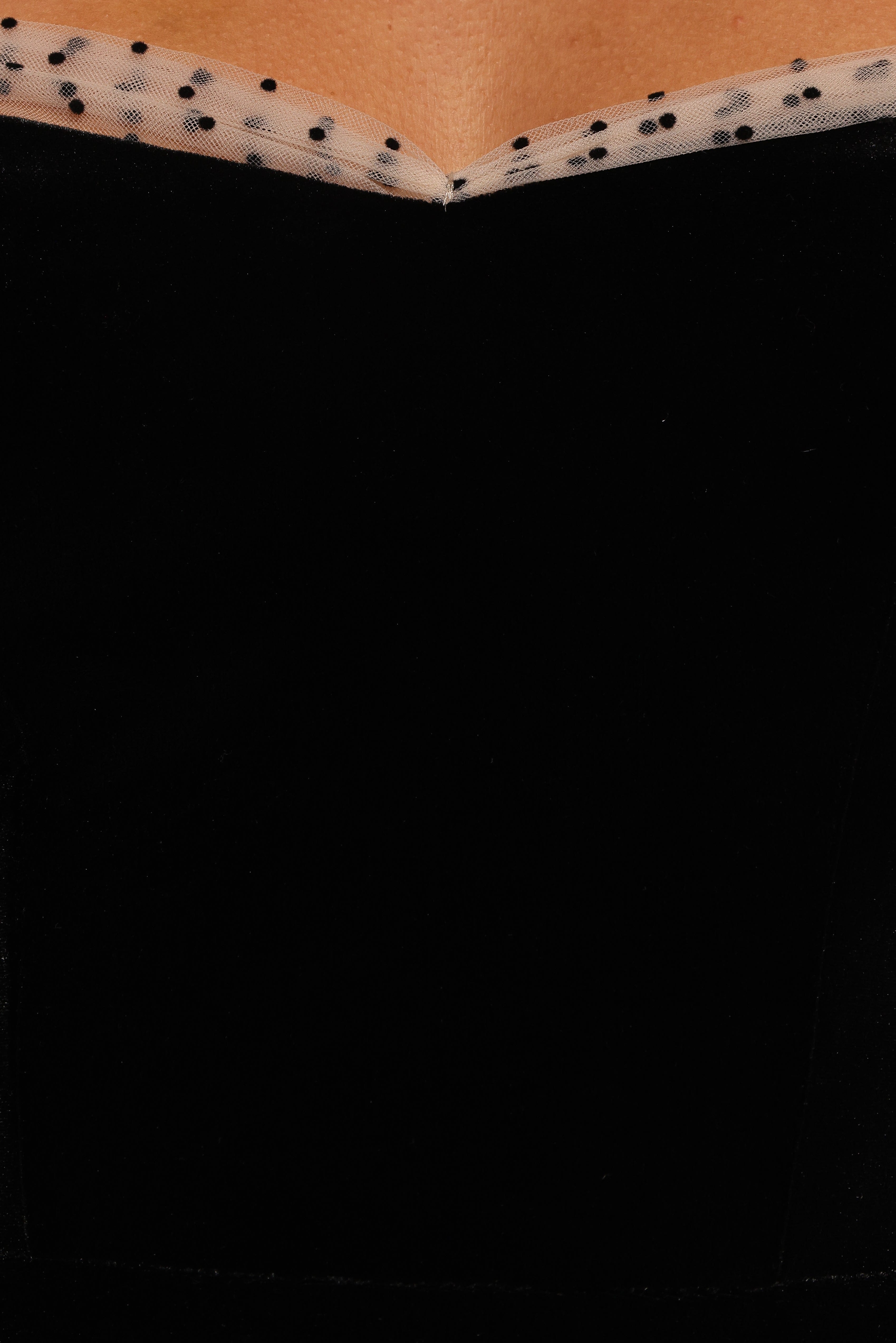 Ennette Velvet Mini Dress - Black