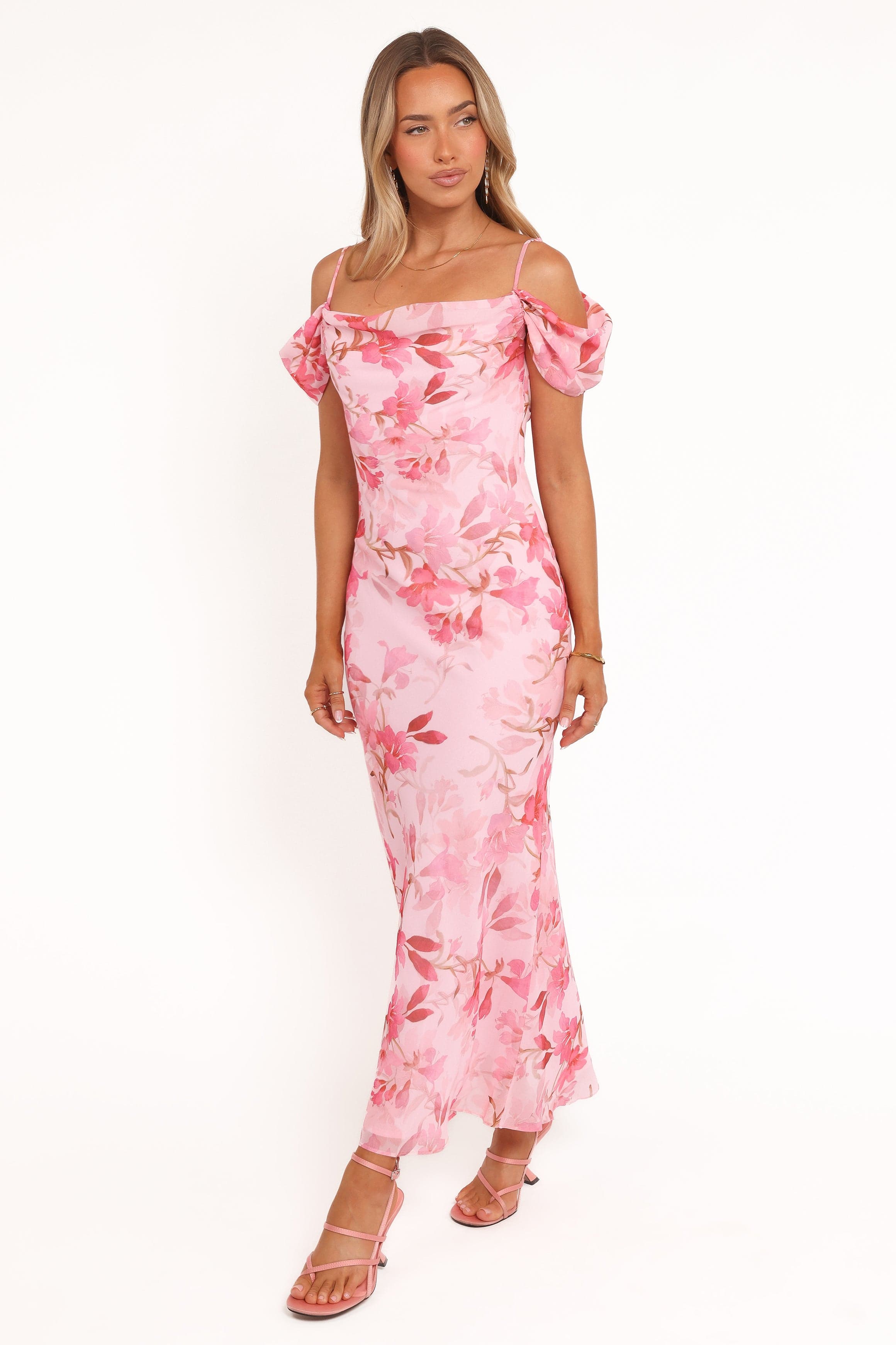 Esther Midi Dress - Pink Floral