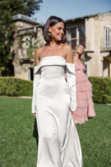 Gigi Off Shoulder Maxi Dress - Cream