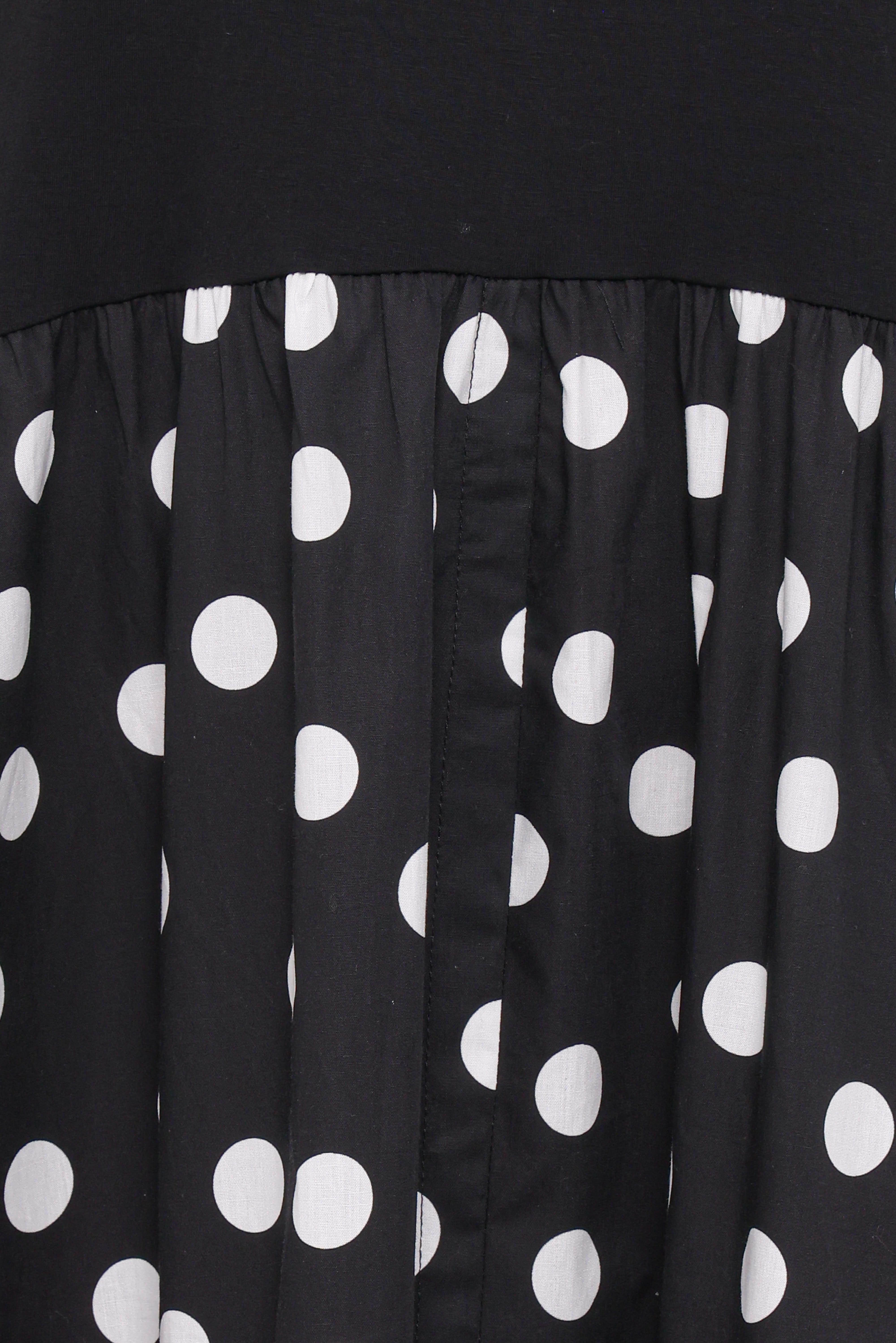 Glenda Maxi Dress - Black Polka Dot