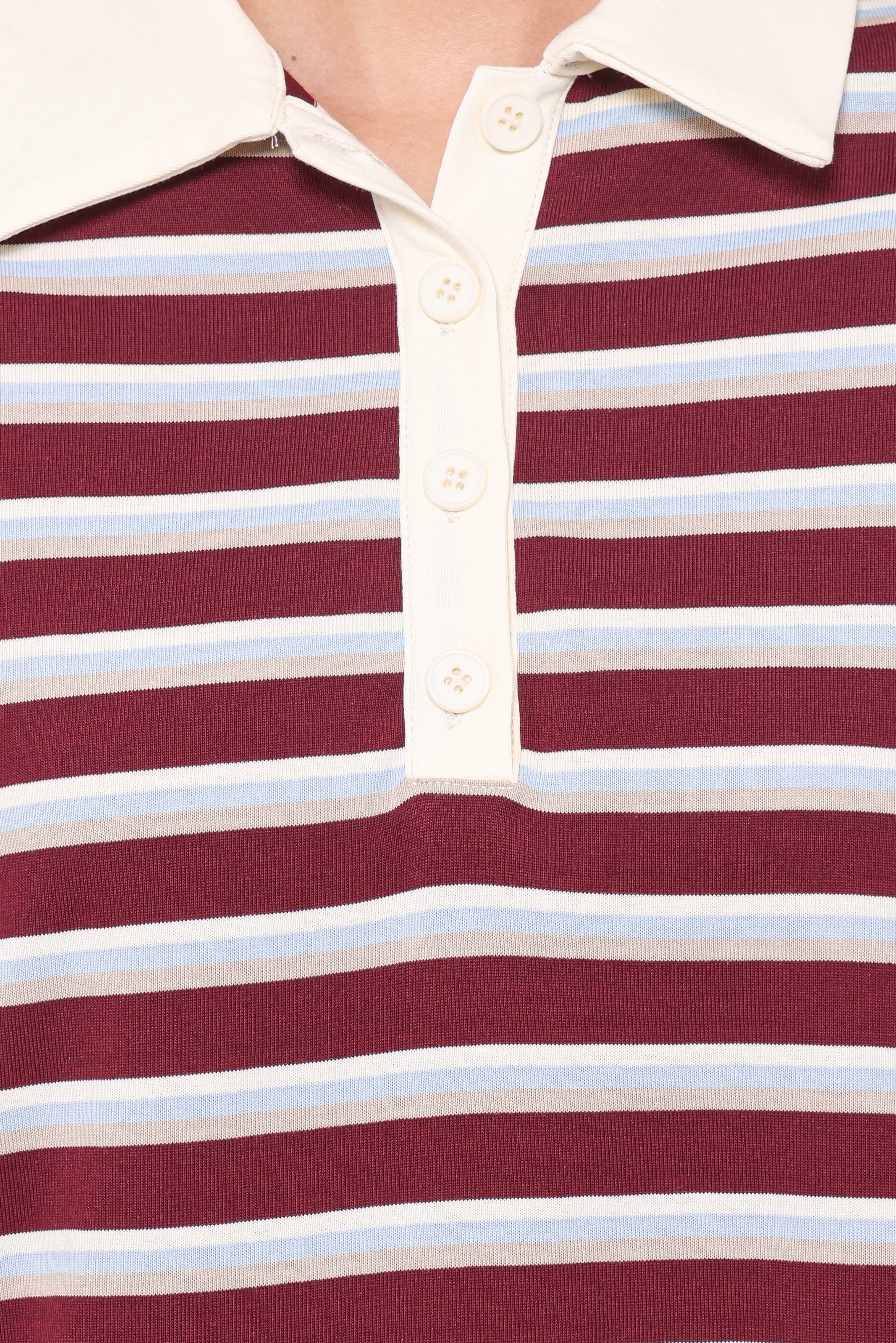 Gordie Mini Dress - Burgundy Stripe