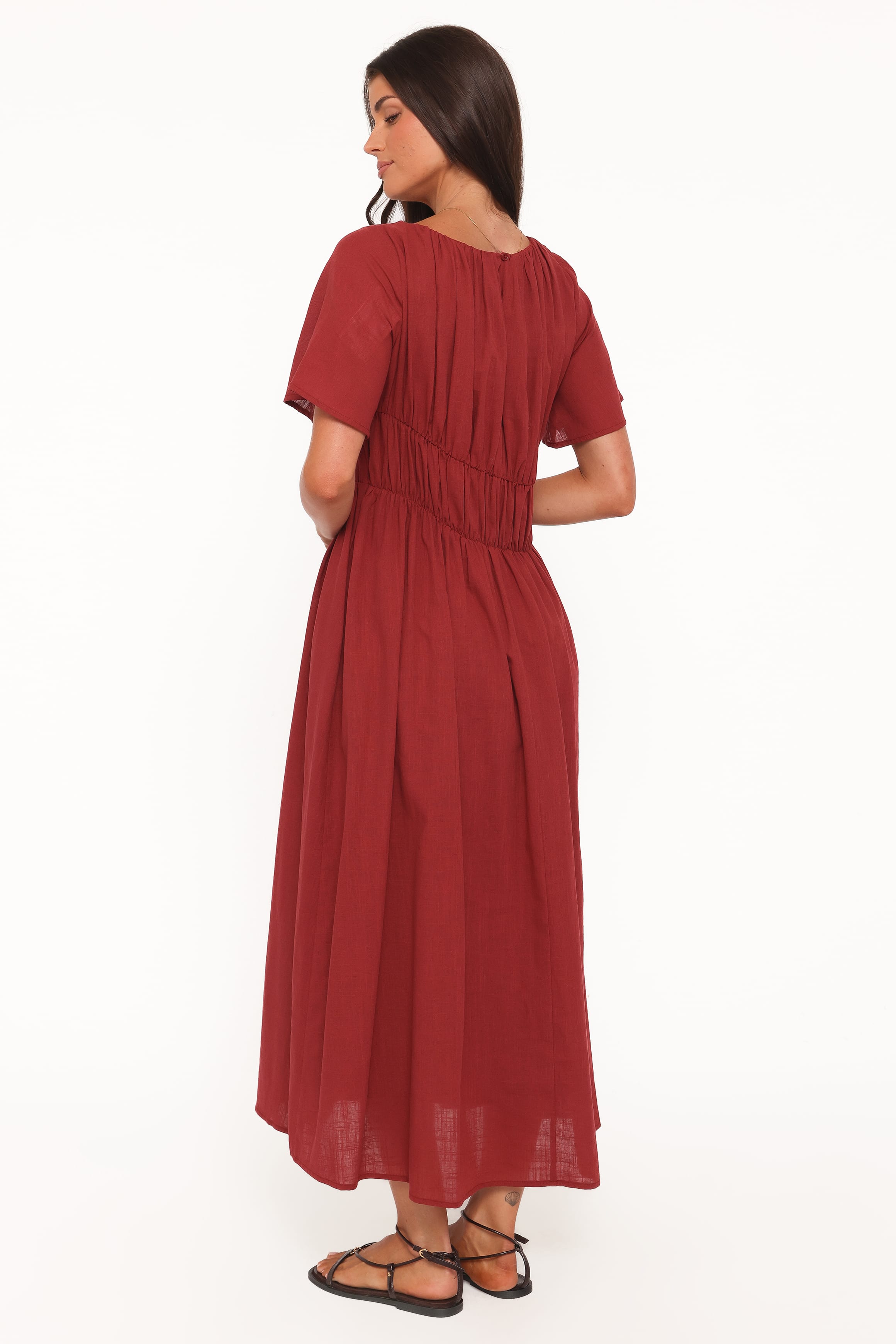 Harlen Maxi Dress - Deep Red