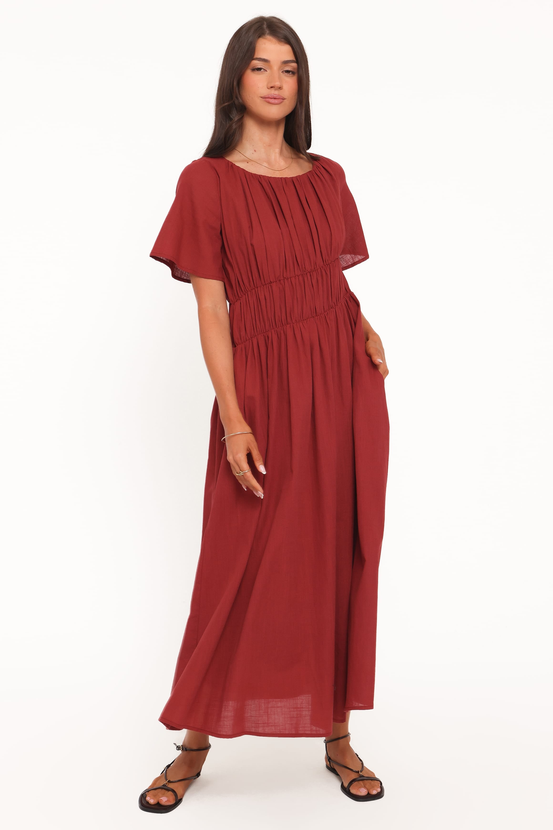 Harlen Maxi Dress - Deep Red