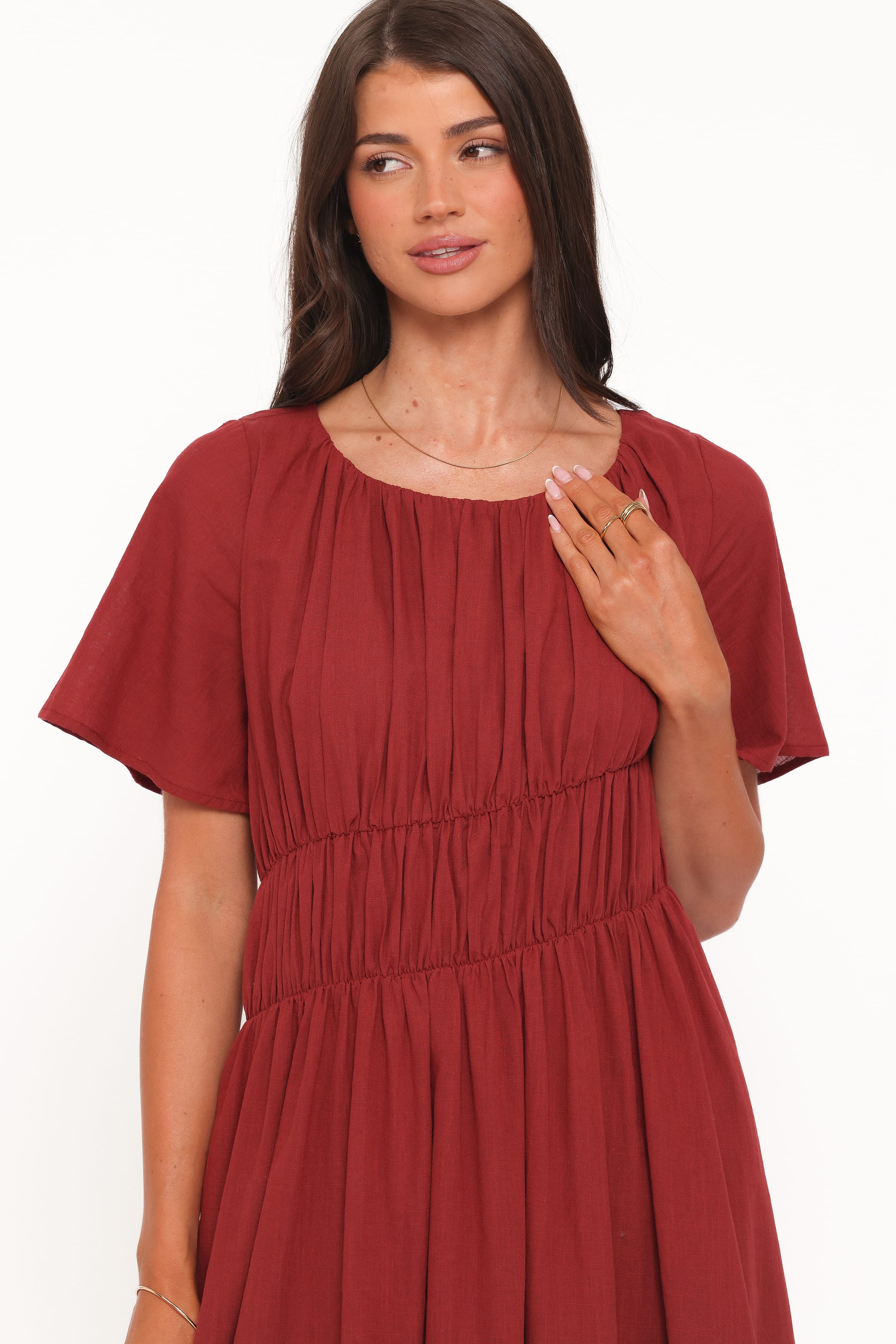 Harlen Maxi Dress - Deep Red