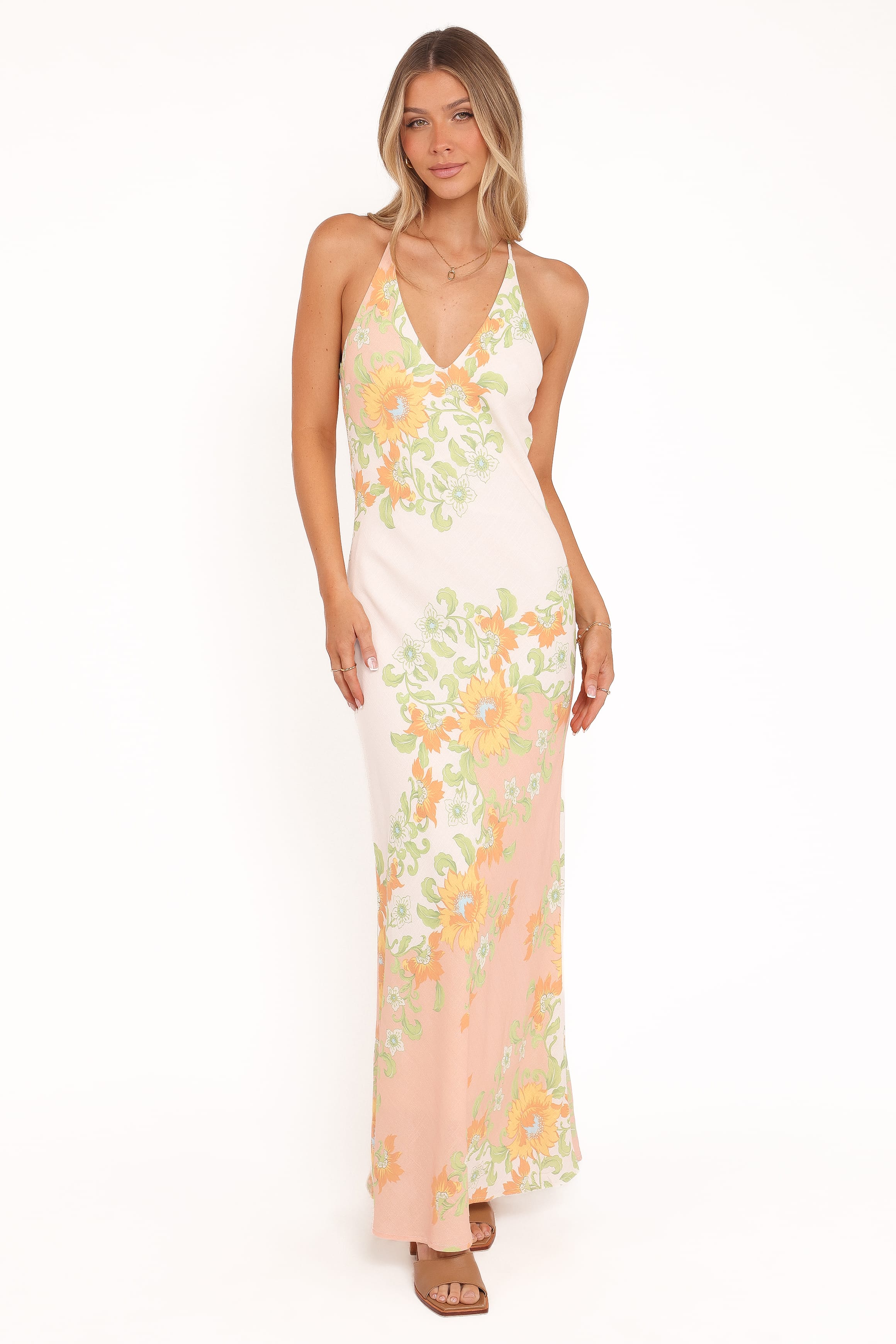 Haruki Maxi Dress - Yellow Spring Floral