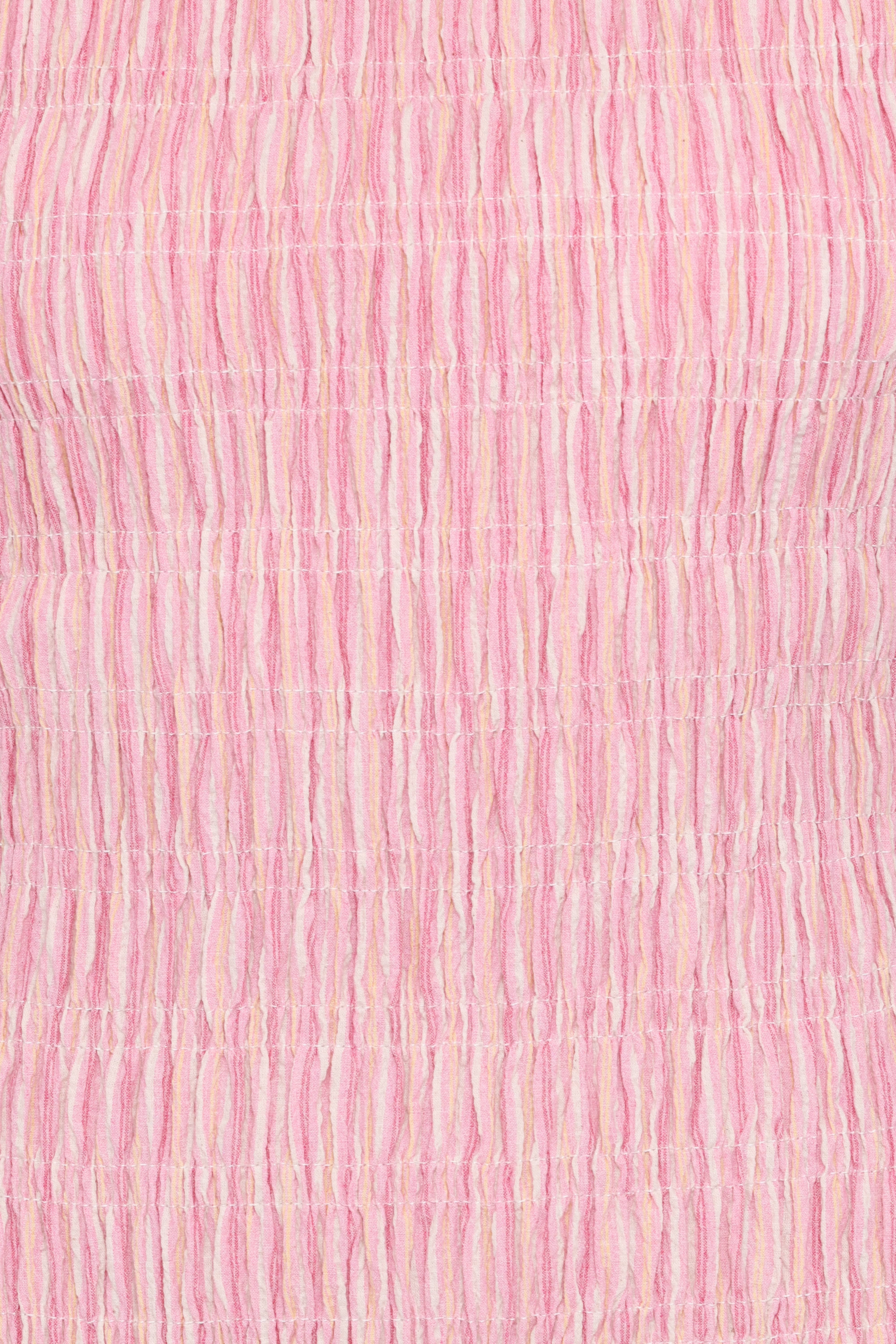 Kaelyn Gather Mini Dress - Pink Stripe