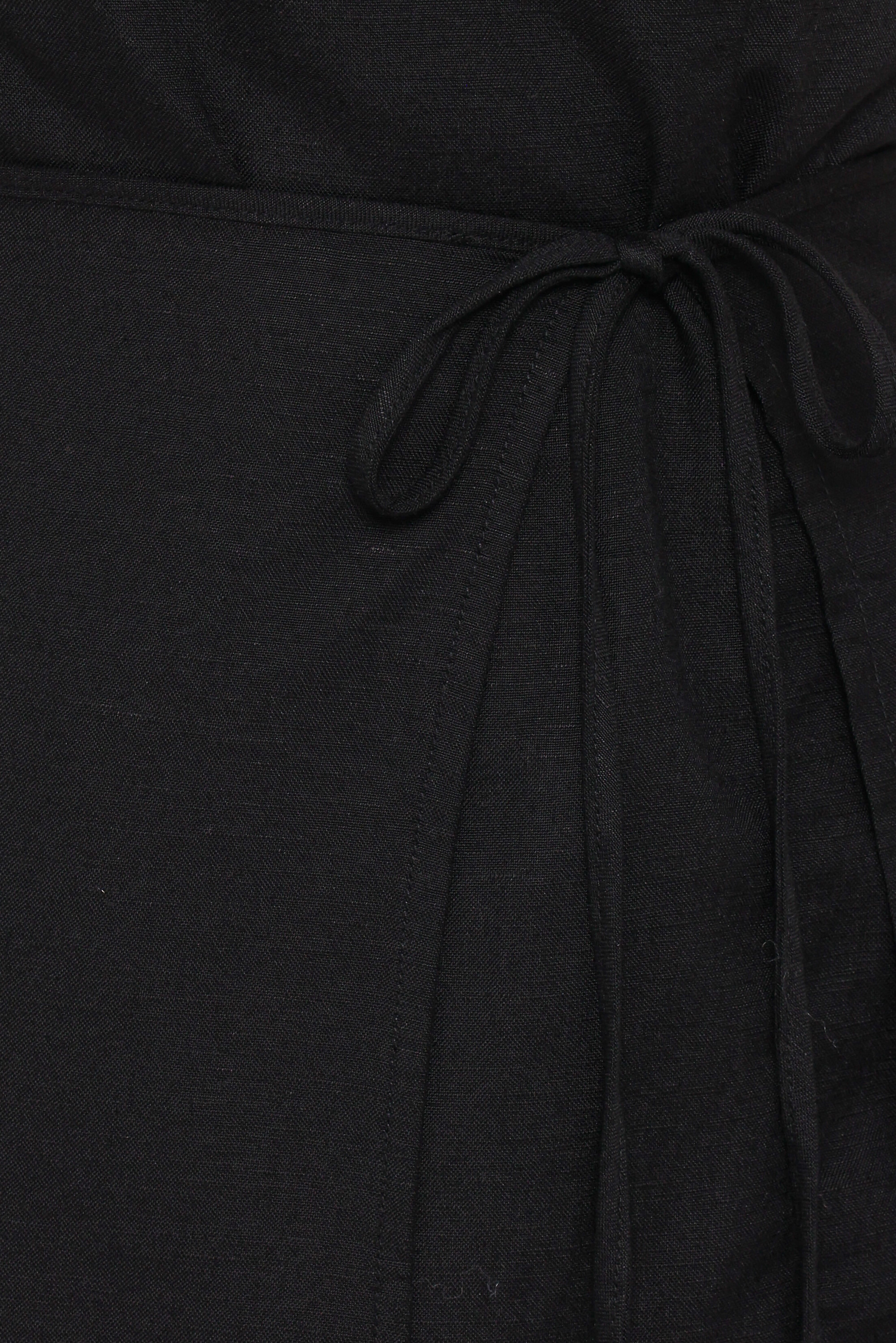 Karmen Wrap Mini Dress - Black
