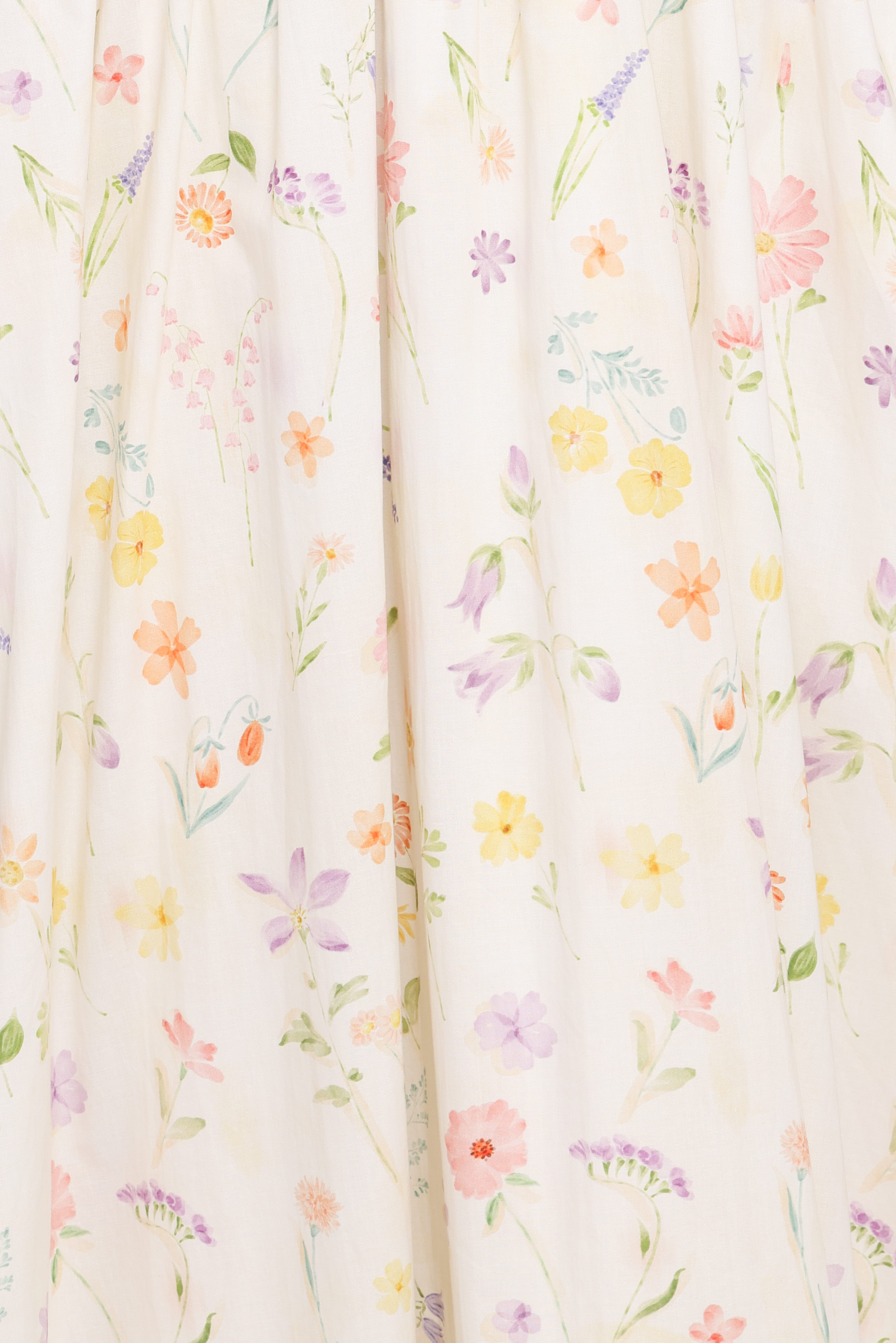 Katana Puff Sleeve Midi Dress - Floral