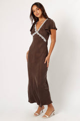 Kathryn Midi Dress - Warm Grey