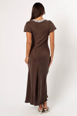 Kathryn Midi Dress - Warm Grey
