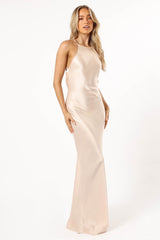 Kaye Halterneck Maxi Dress - Champagne