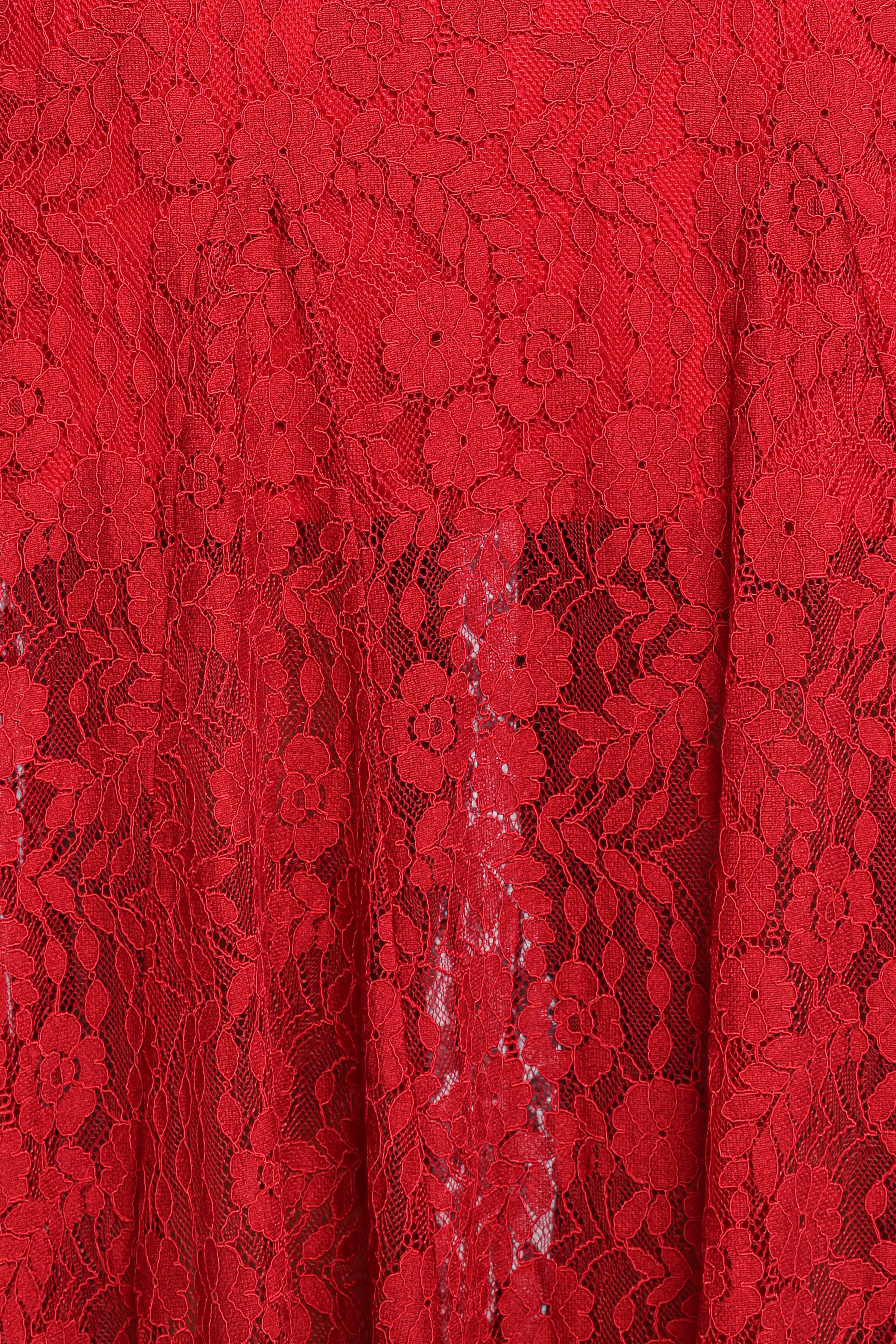 Keani Long Sleeve Maxi Dress - Red