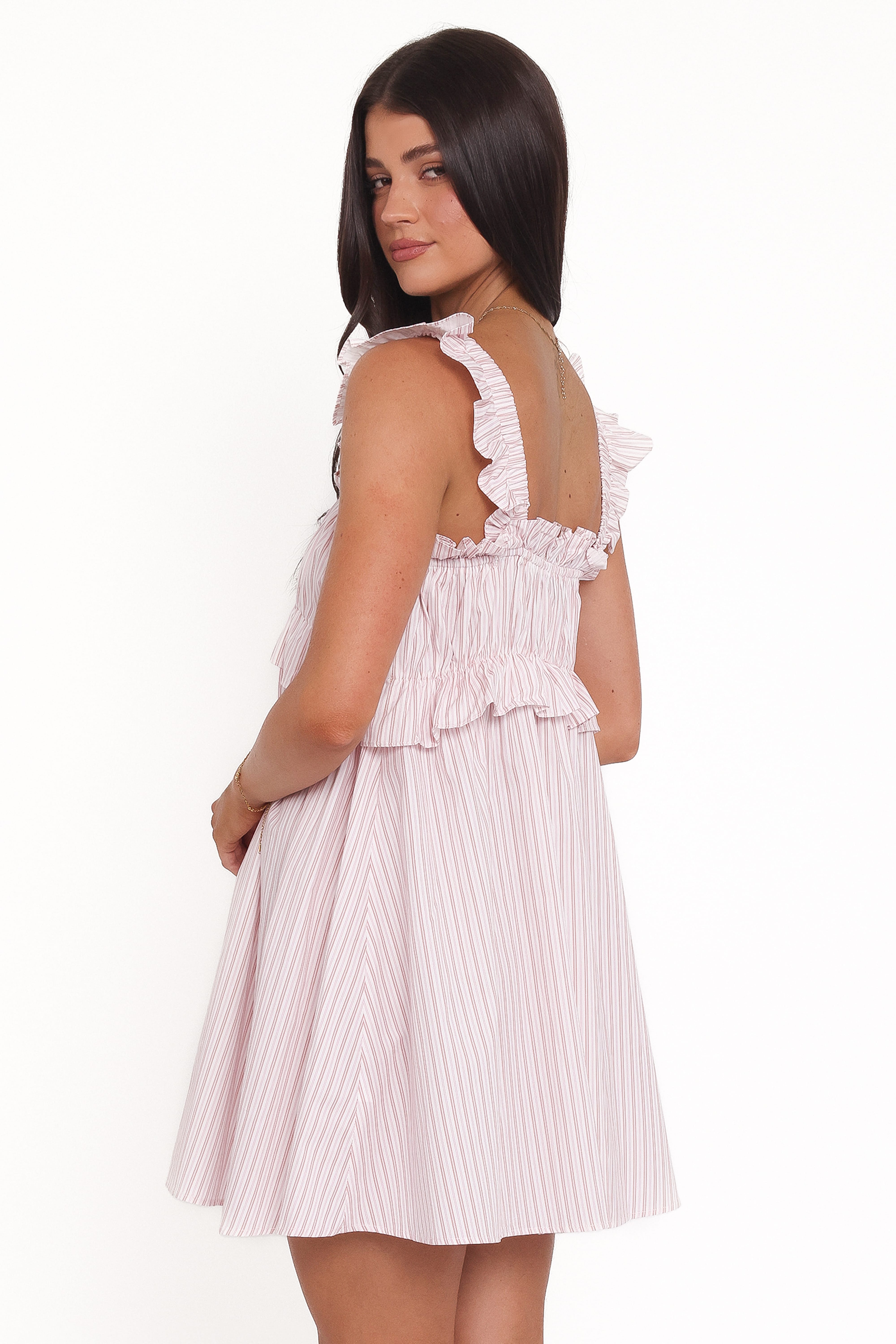 Keonia Mini Dress - Pink Stripe