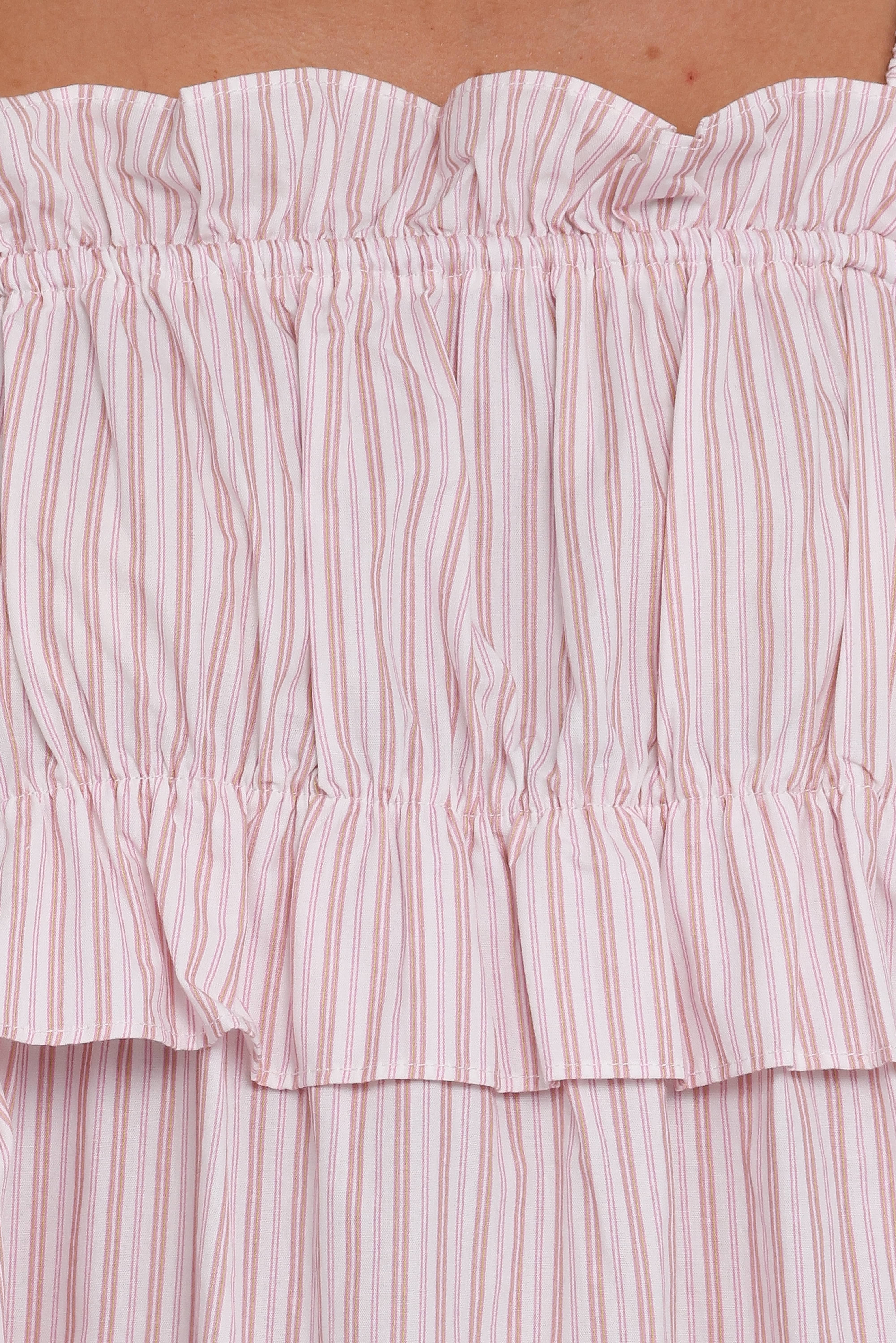 Keonia Mini Dress - Pink Stripe