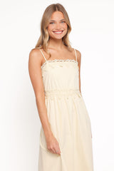 Kiana Midi Dress - Pale Yellow