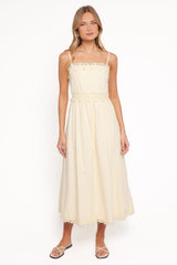 Kiana Midi Dress - Pale Yellow