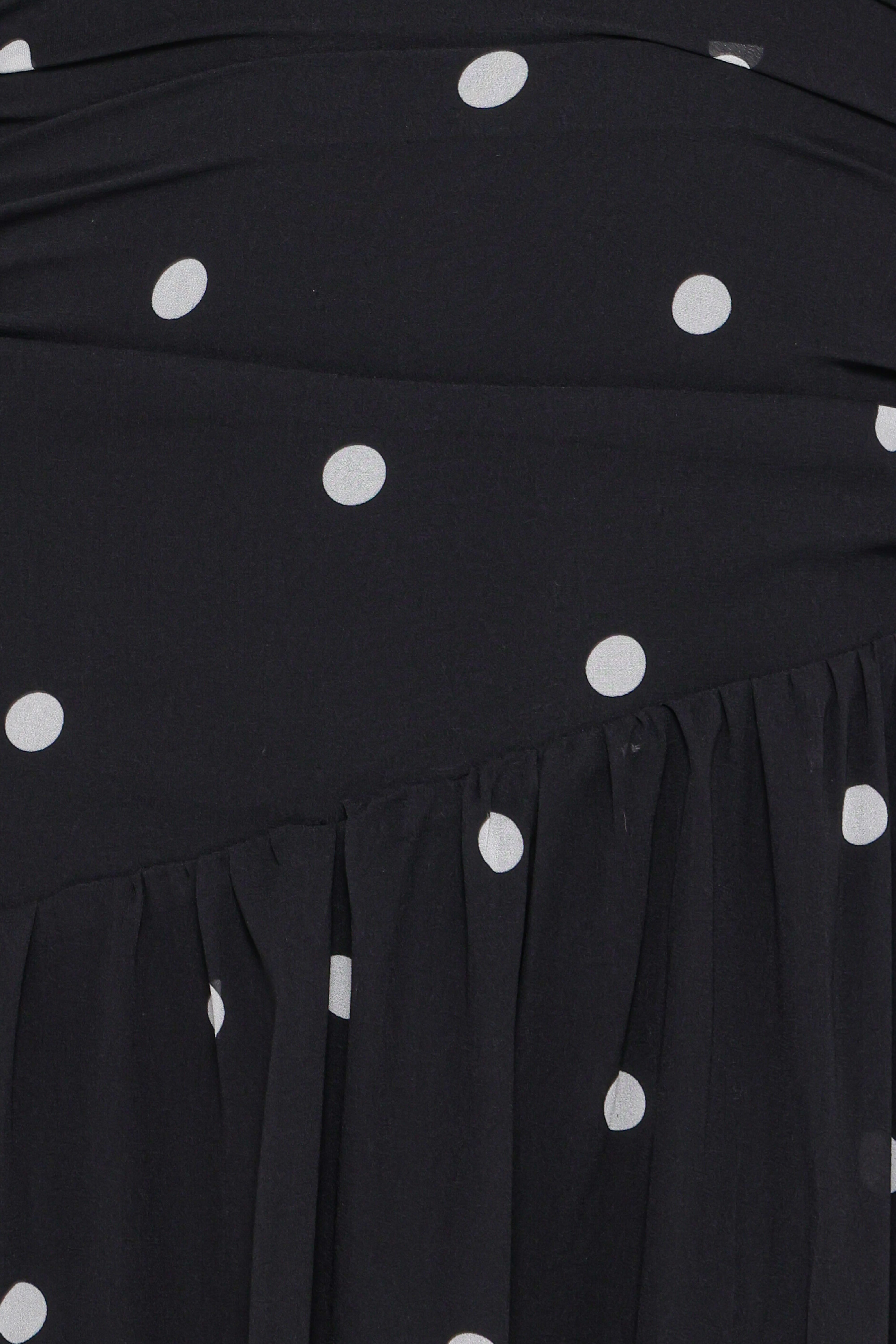 Levine Maxi Dress - Black Polka Dot